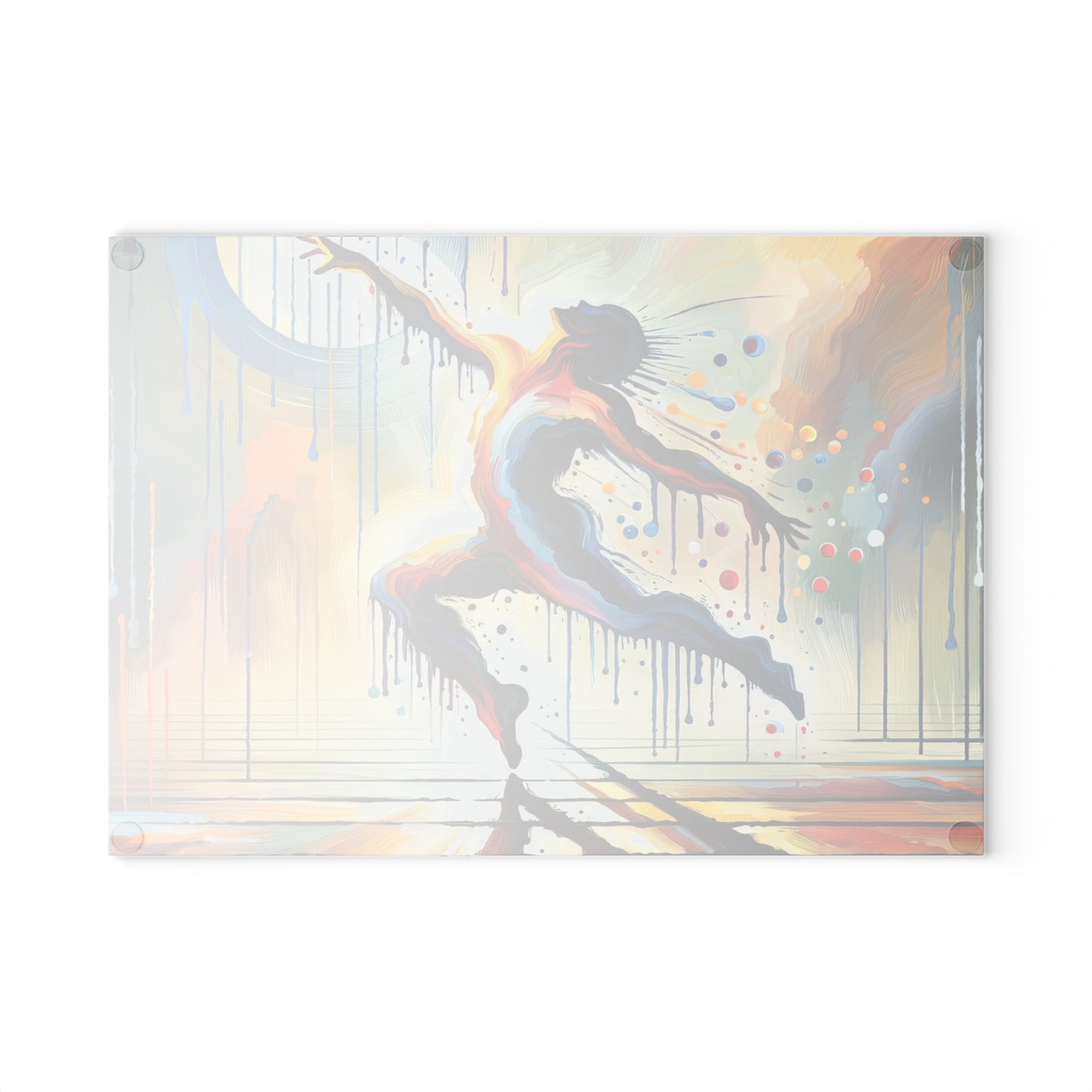 Expressive Dance Reflection Glass Cutting Board