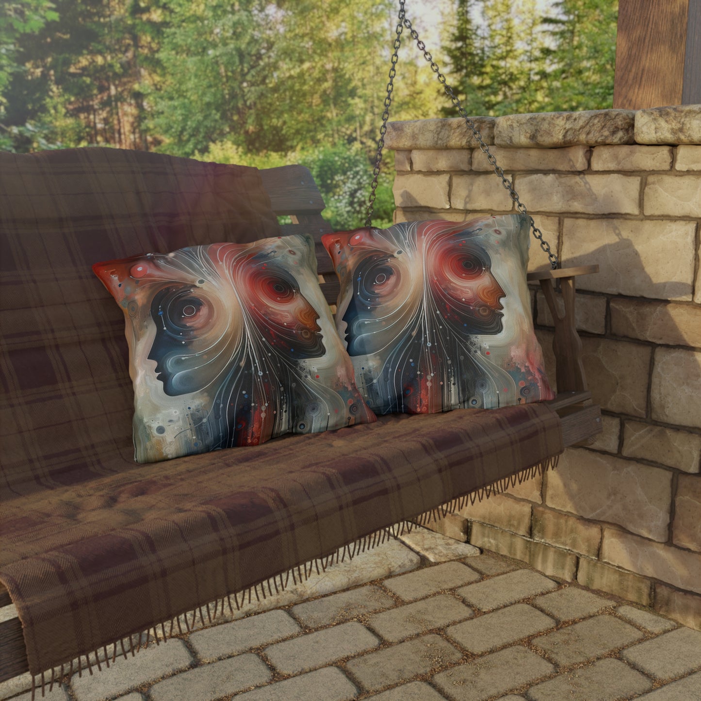 Empathetic Exchange Essence Outdoor Pillows