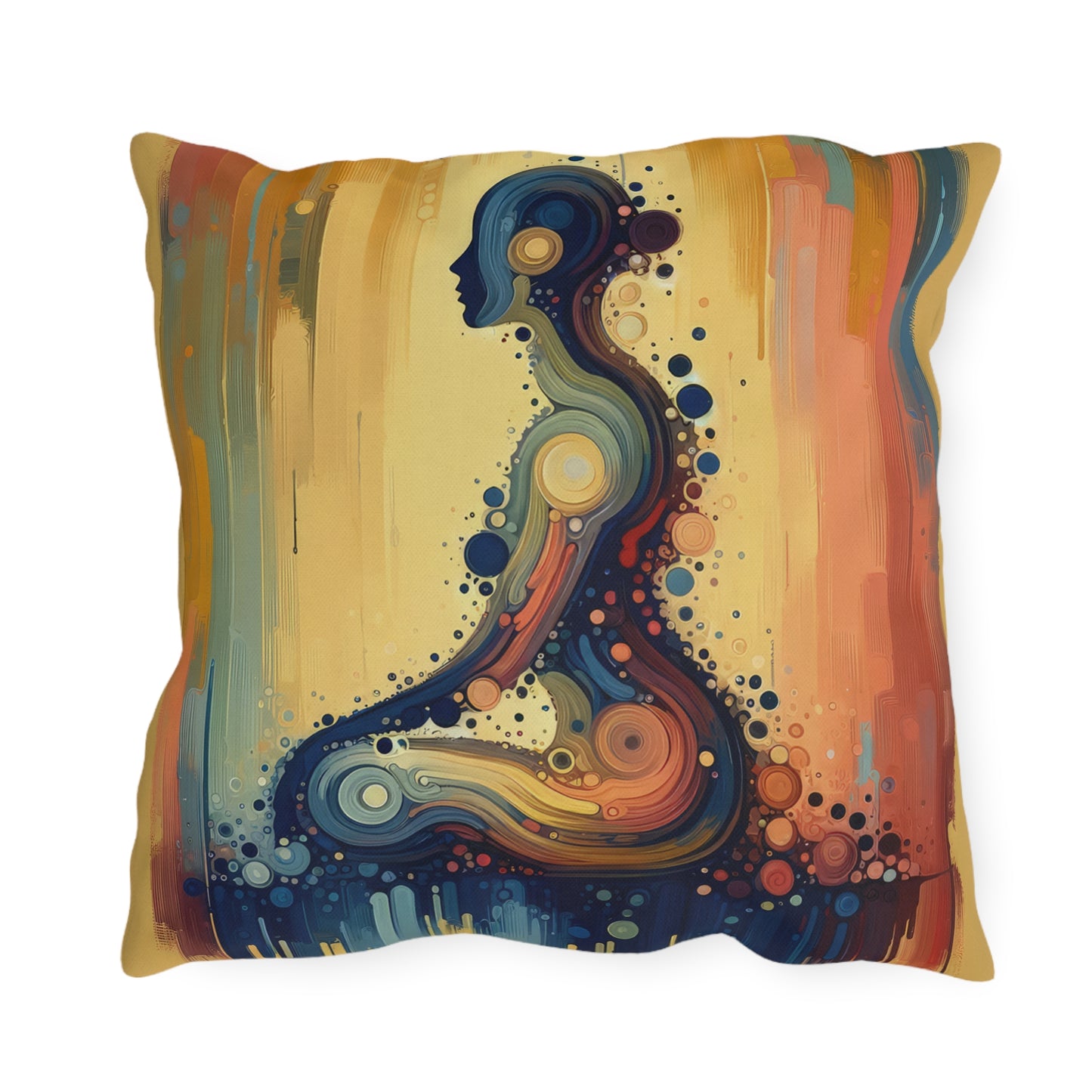 Patience Essence Tachism Outdoor Pillows