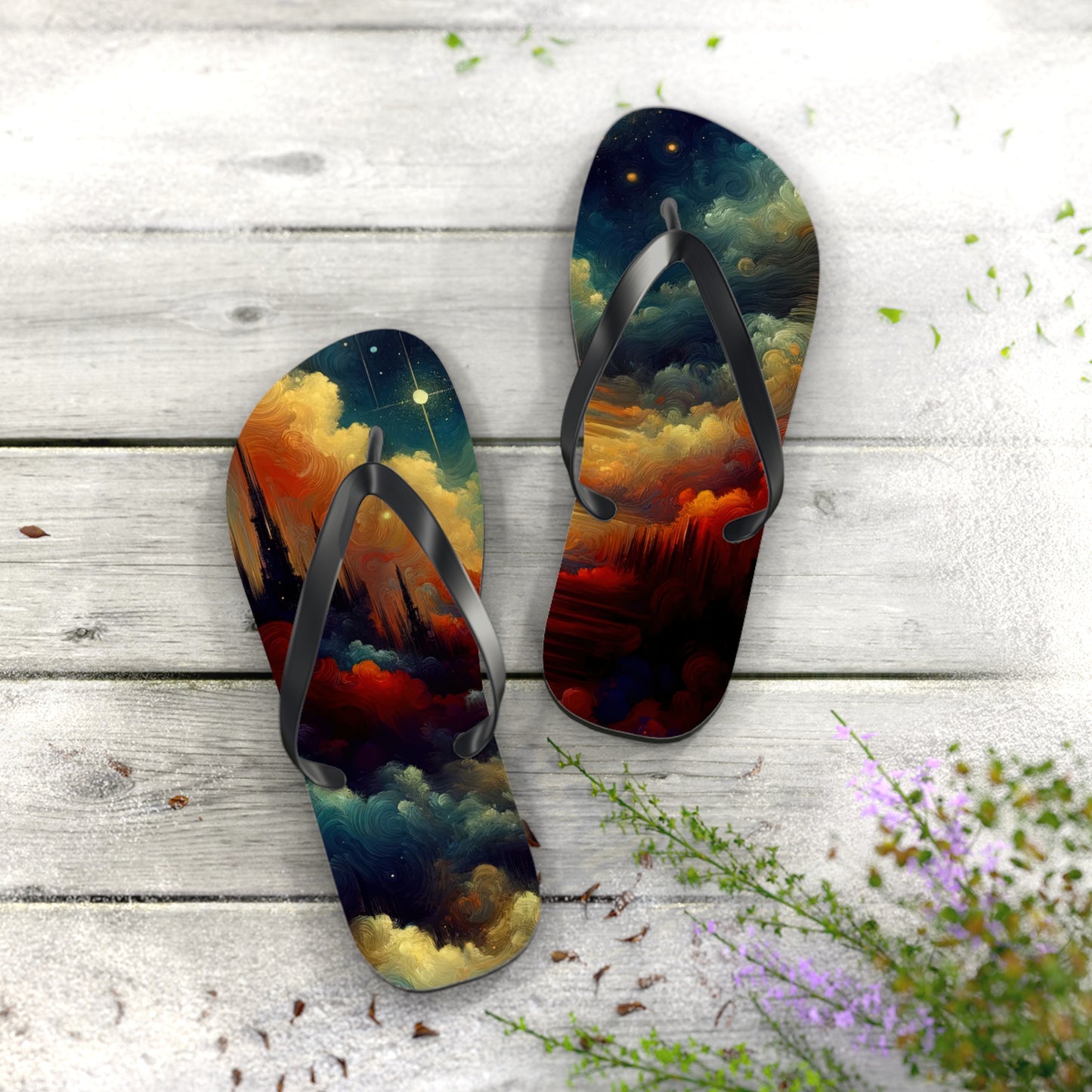 Twilight Velvet Transition Flip Flops