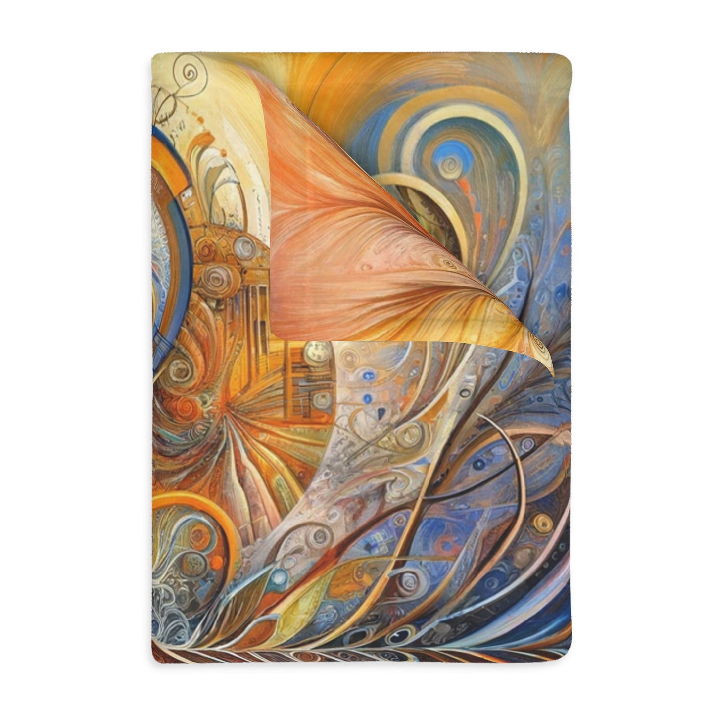 Ethos Web Abstract Velveteen Microfiber Blanket (Two-sided print)