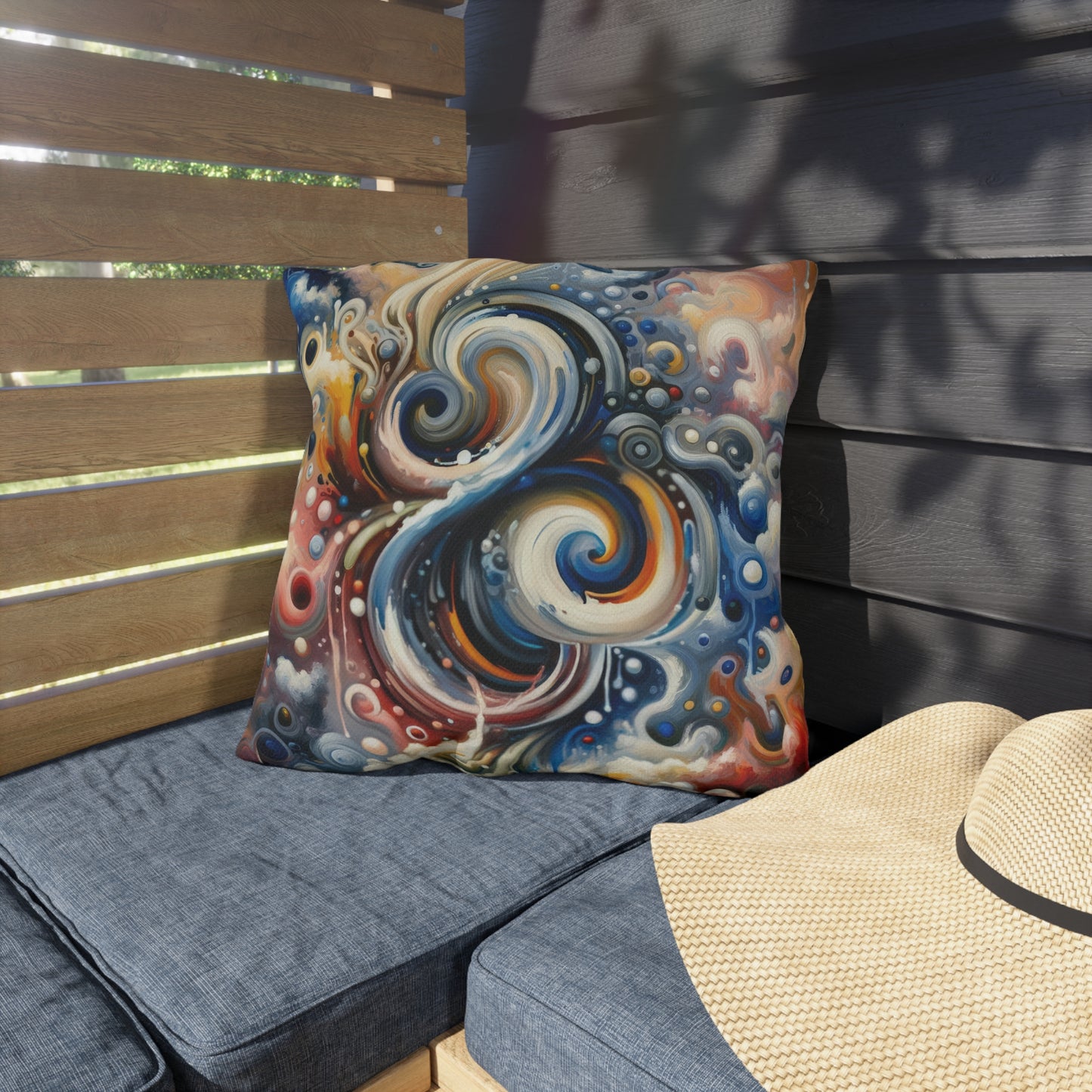 Paradoxical Embrace Tachism Outdoor Pillows