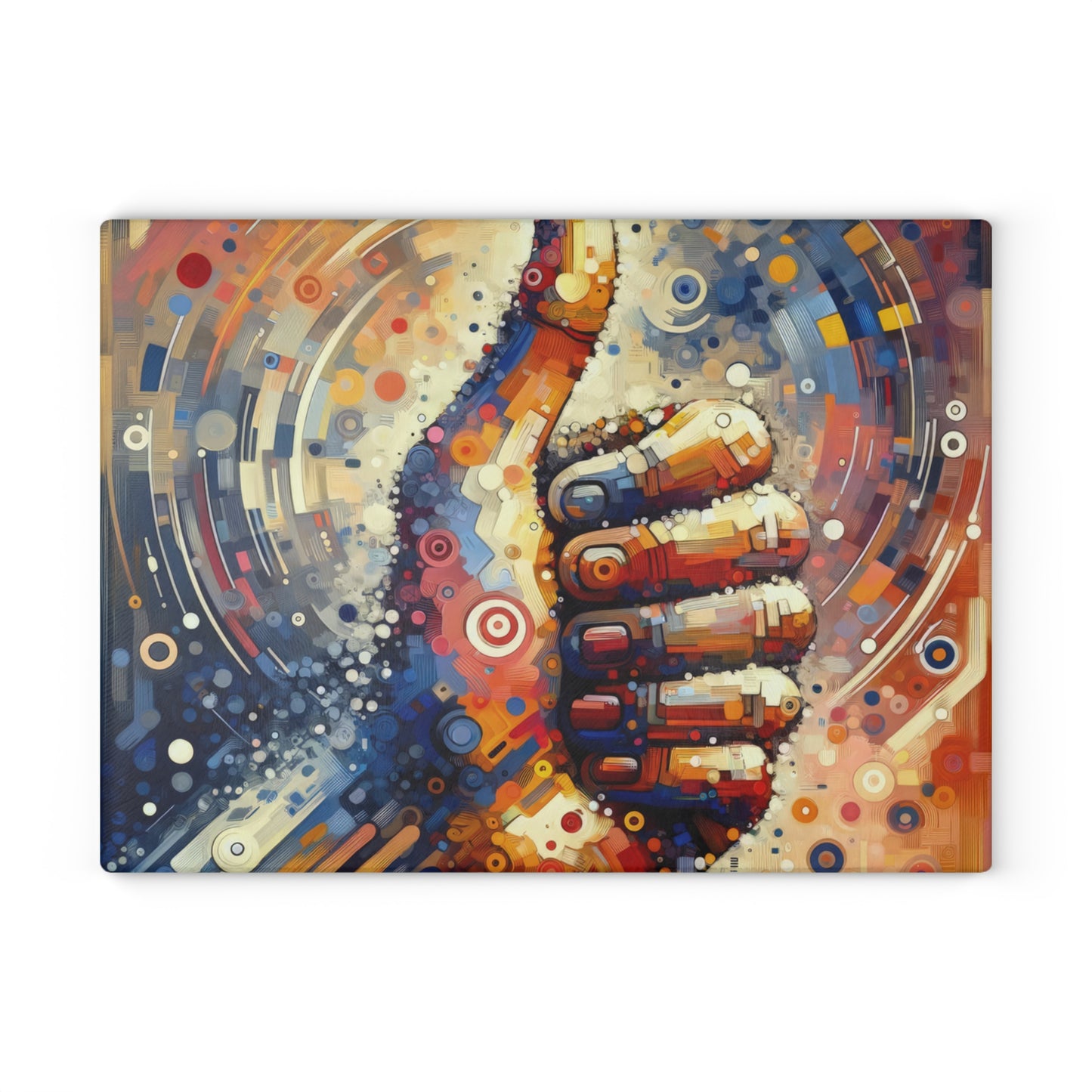 Digital Gratitude Nod Glass Cutting Board