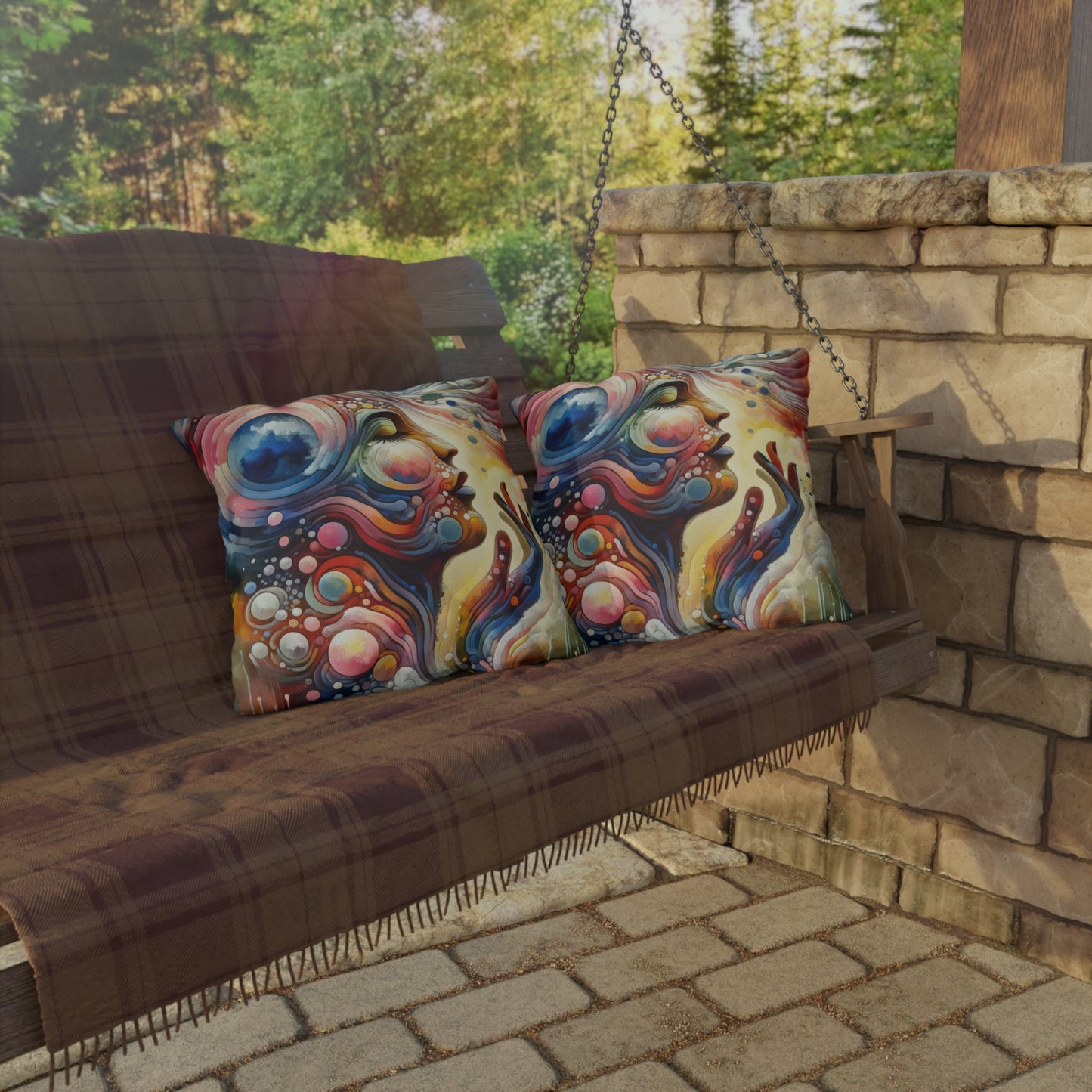 Mindful Melody Harmony Outdoor Pillows