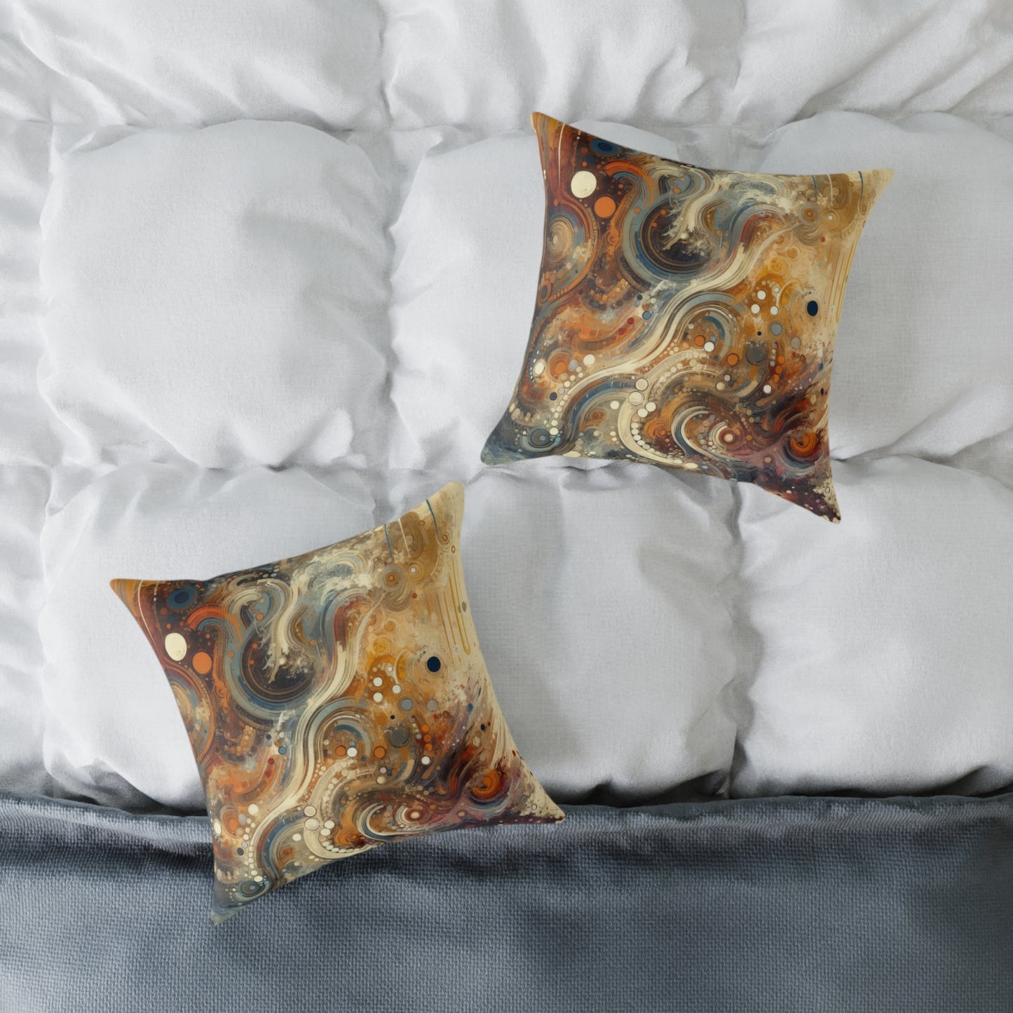 Dynamic Cultural Mosaic Spun Polyester Pillow