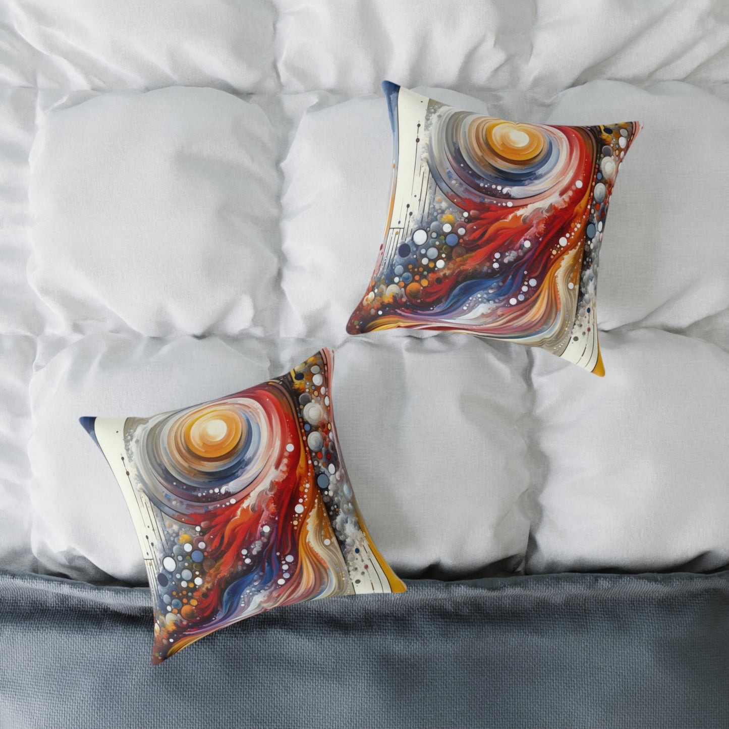 Harmonic Swirl Elegance Spun Polyester Pillow