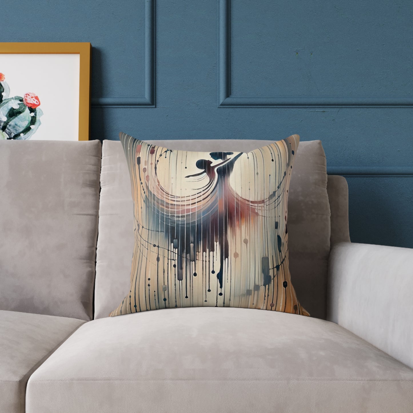 Rhythmic Heart Dance Spun Polyester Pillow