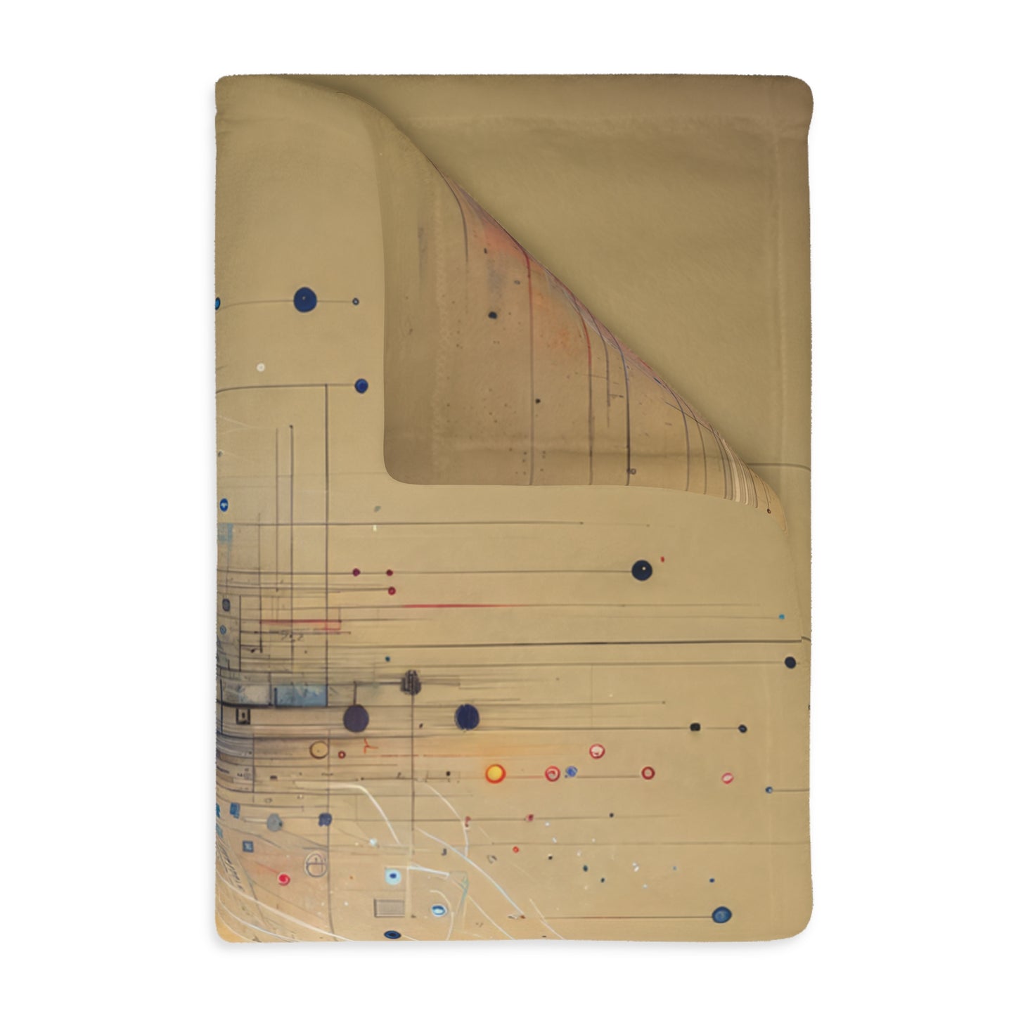 Digital Rhythmic Architecture Velveteen Microfiber Blanket (Two-sided print)