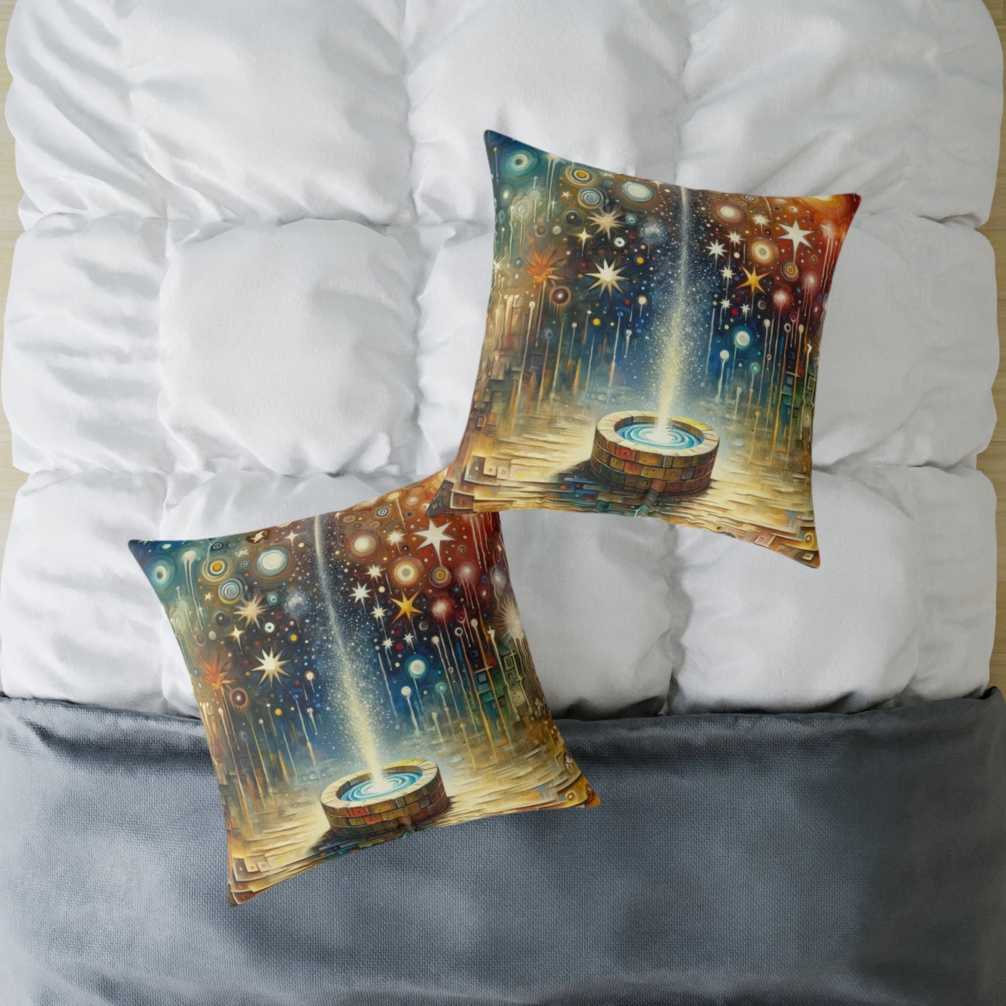 Inspiration Tachism Tribute Spun Polyester Pillow