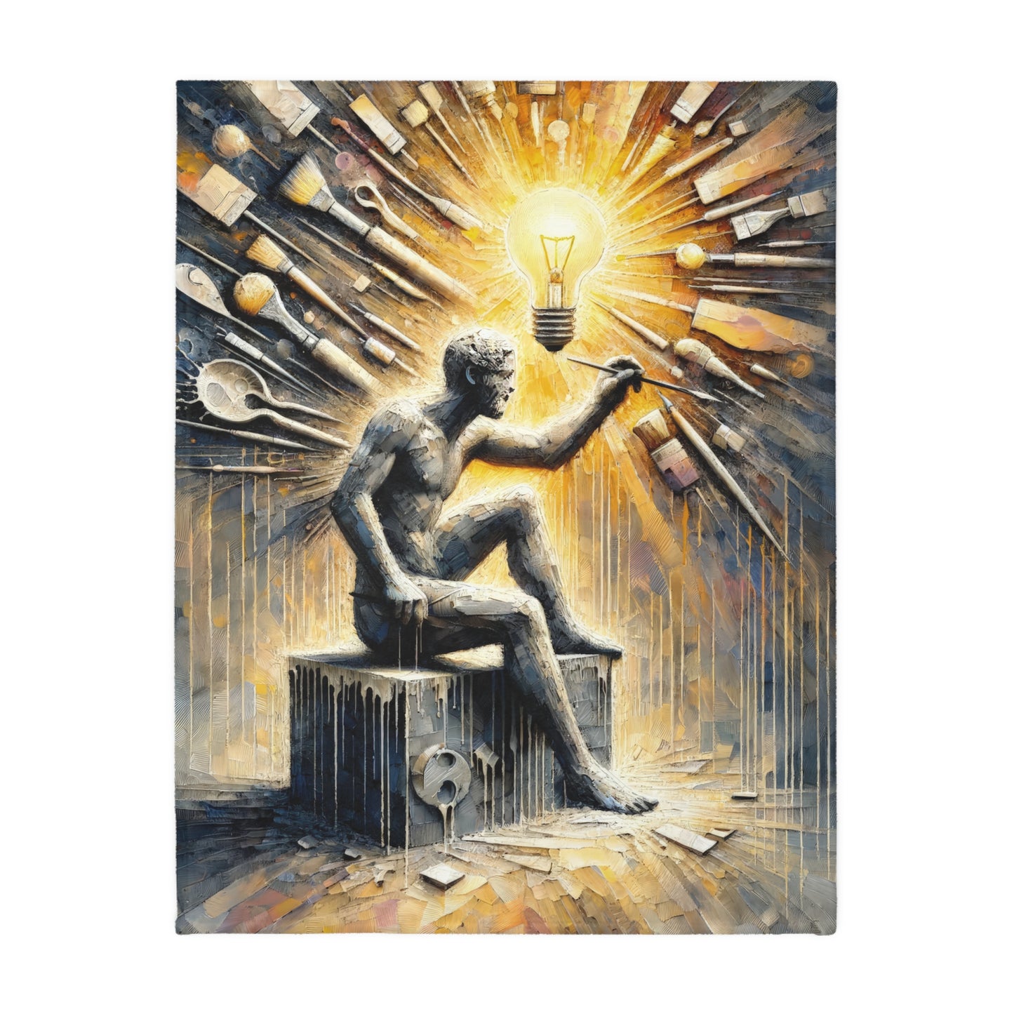 Idea Sculptor Genesis Velveteen Microfiber Blanket (Two-sided print)