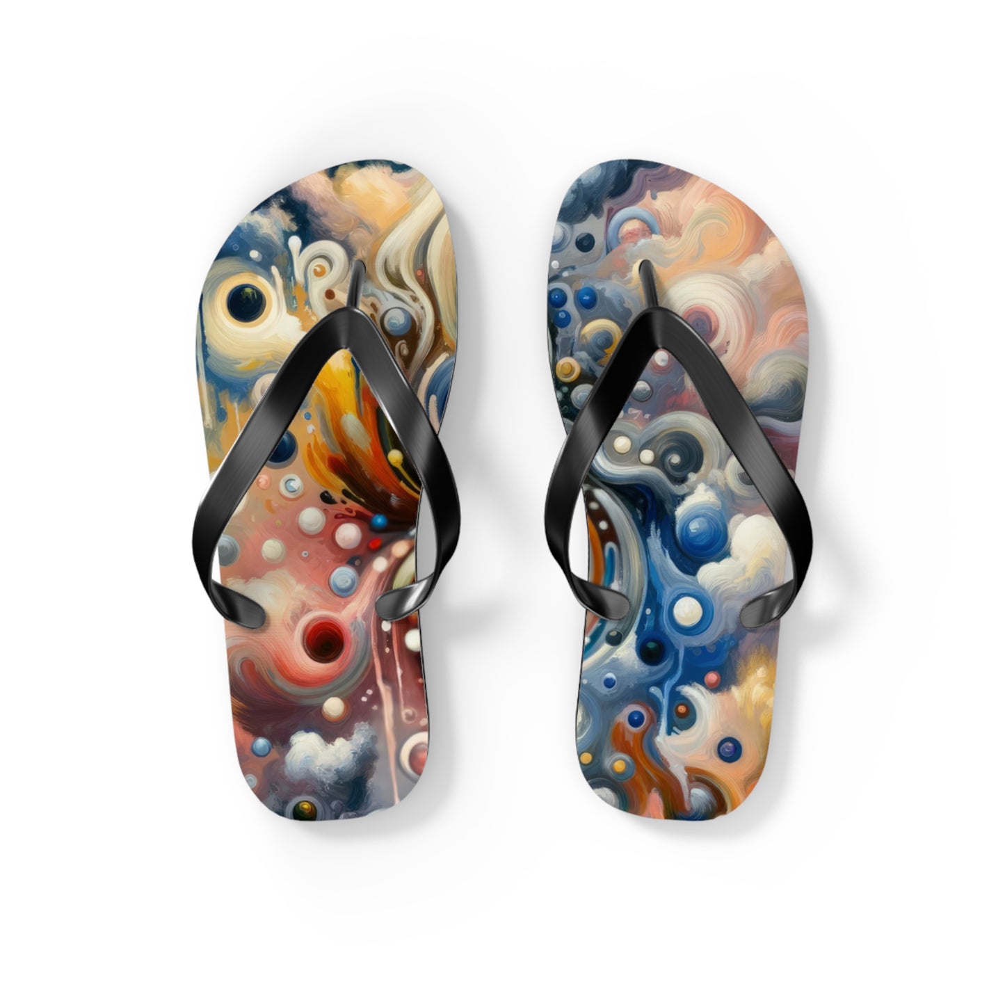Paradoxical Embrace Tachism Flip Flops