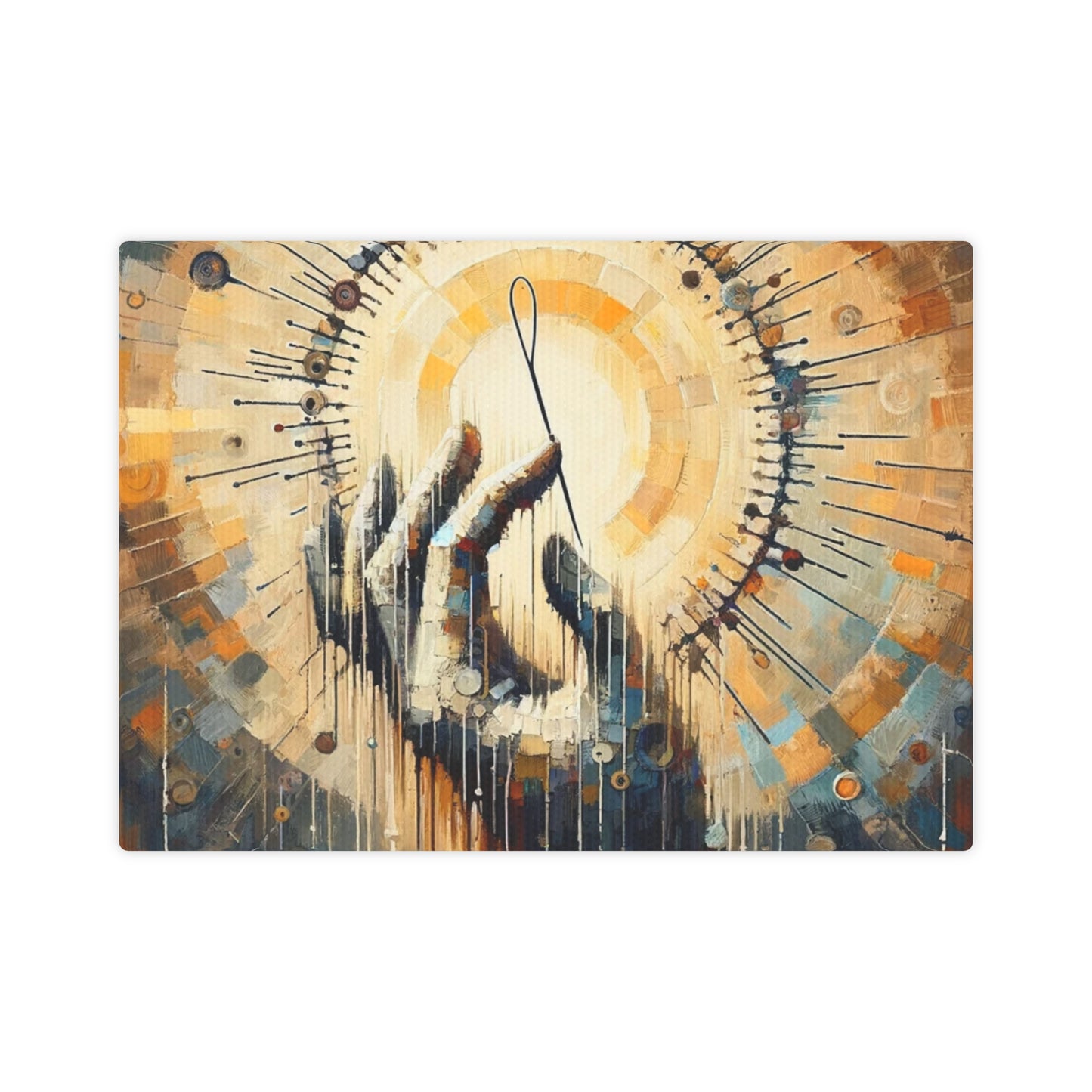 Sovereign Reflective Tachism Canvas Photo Tile