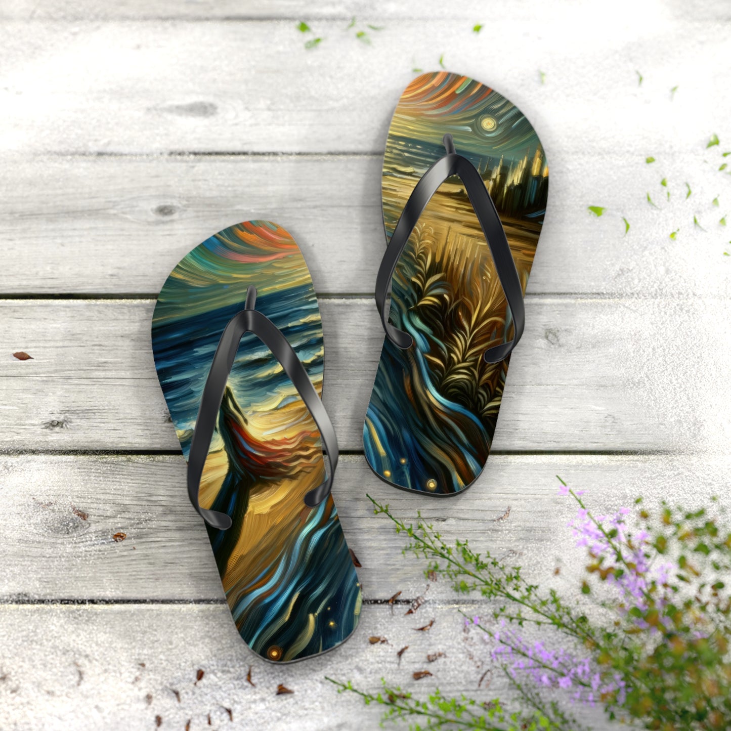 Solitary Evening Departure Flip Flops