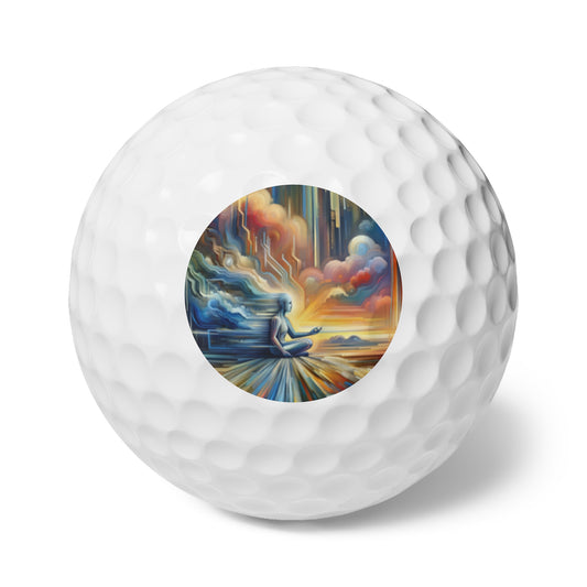 Eternal Digital Meditation Golf Balls, 6pcs