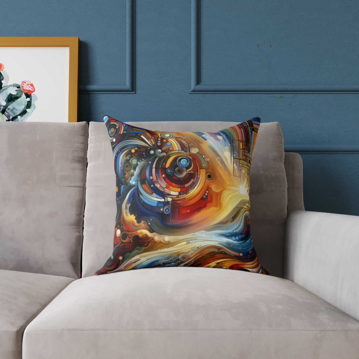 Ritualistic Growth Symphony Spun Polyester Pillow