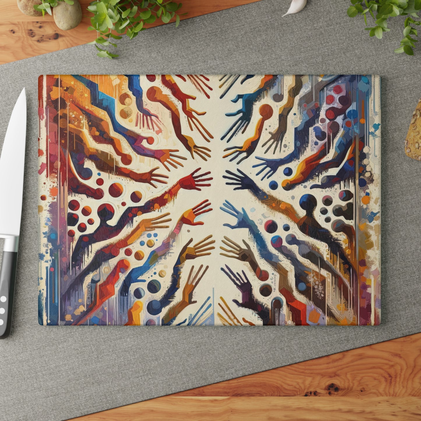 Architects Wisdom Tachism Glass Cutting Board