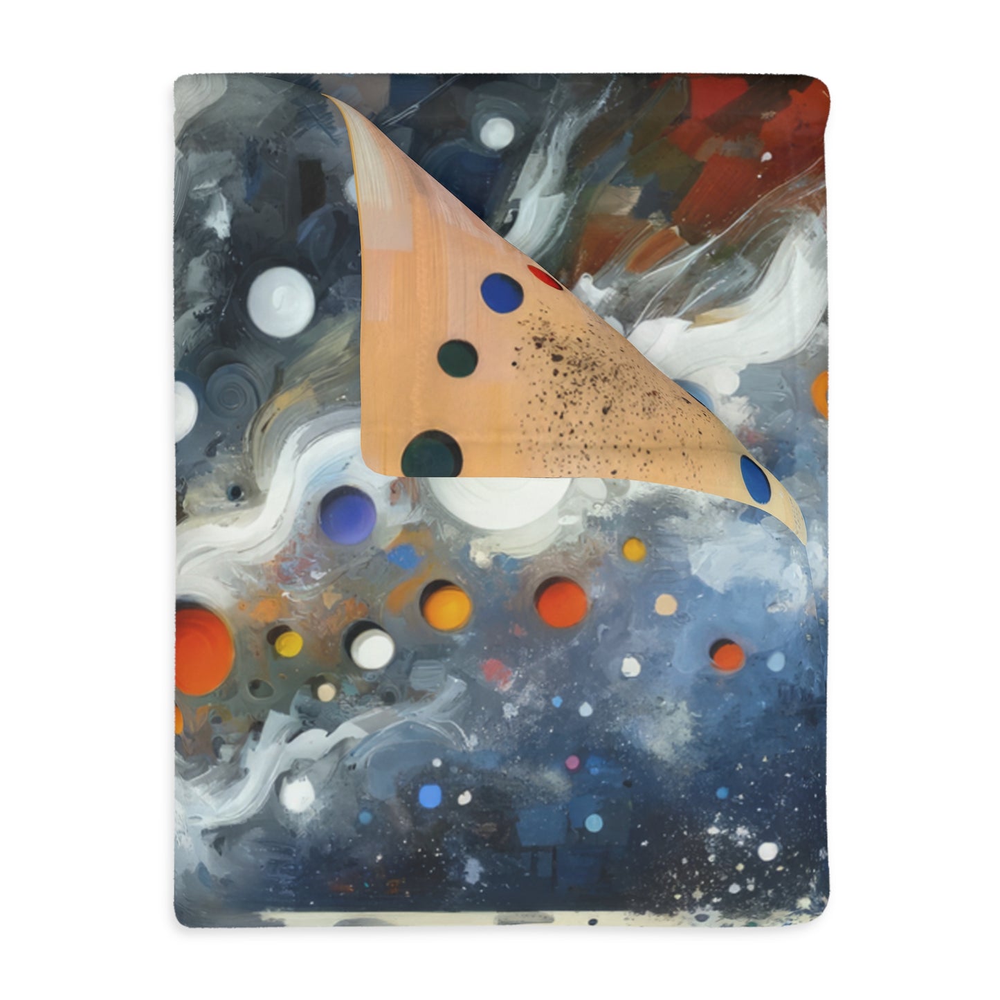 Unity Duality Abstraction Velveteen Microfiber Blanket (Two-sided print)