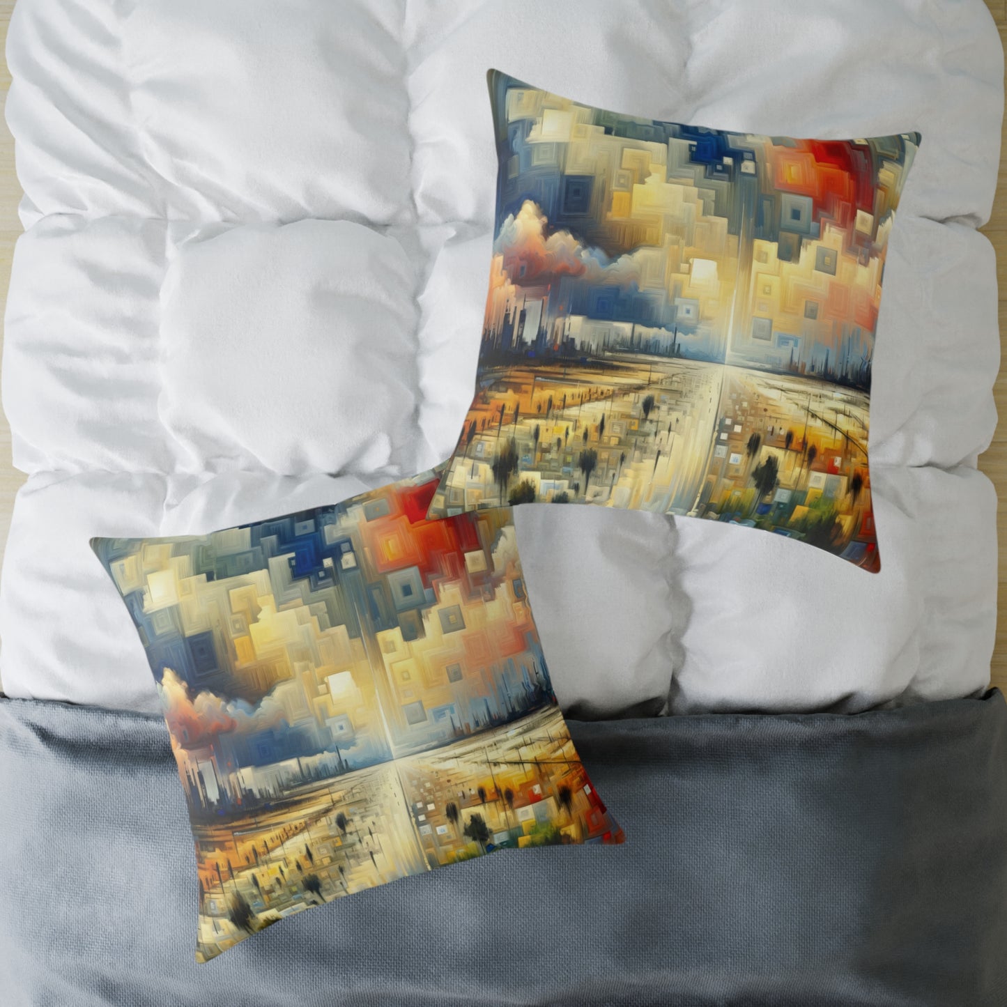 Earnest Gathering Rainwater Spun Polyester Pillow