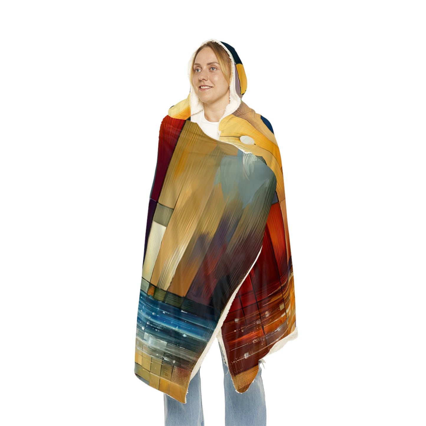 Oneness Through Tachism Snuggle Blanket