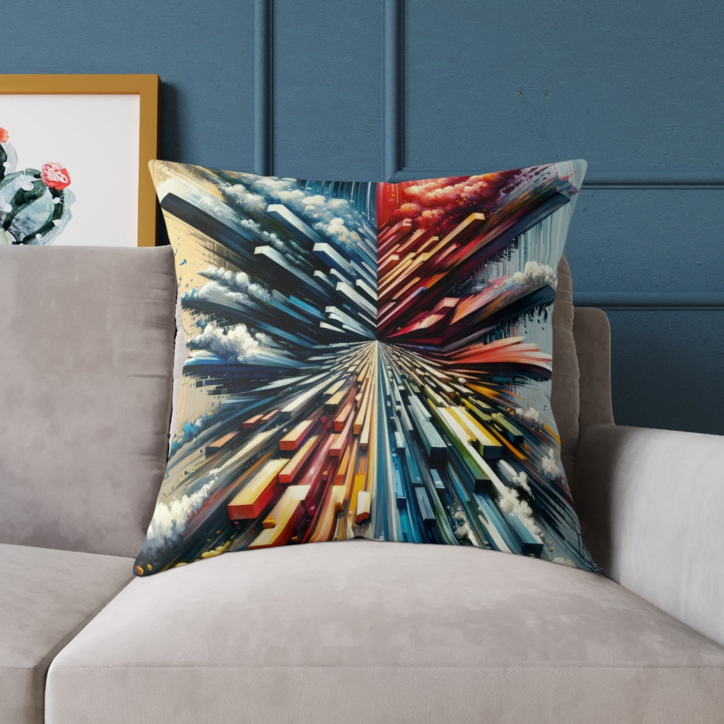 Rapid Perspective Shift Spun Polyester Pillow