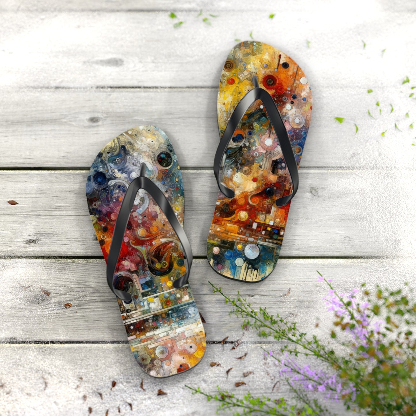 Perception Mosaic Abstract Flip Flops