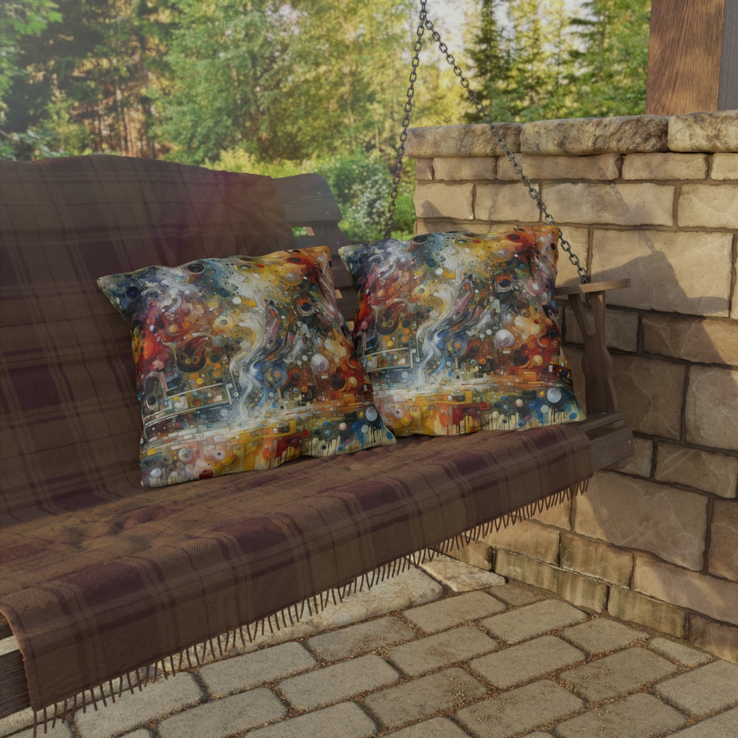 Perception Mosaic Abstract Outdoor Pillows