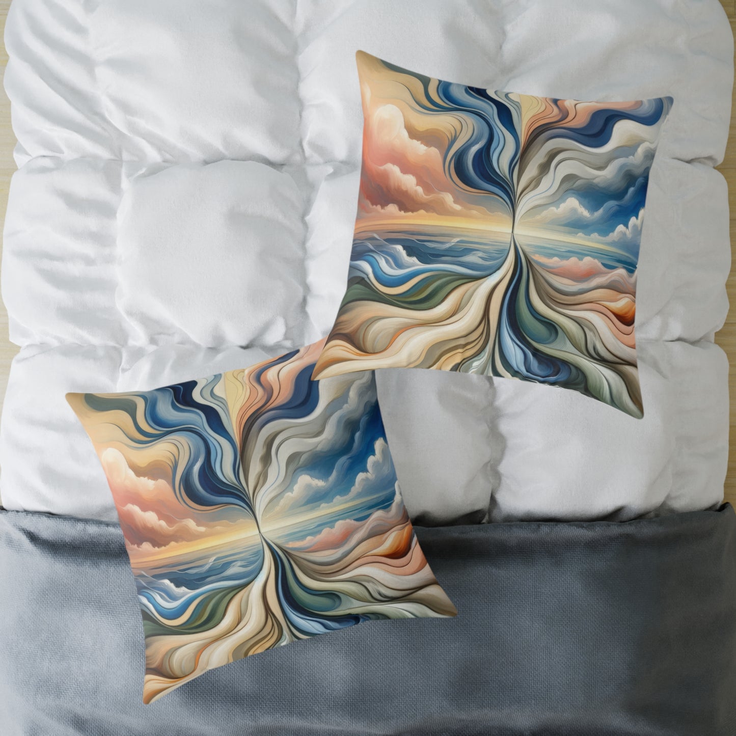 Tachism Confluence Harmony Spun Polyester Pillow