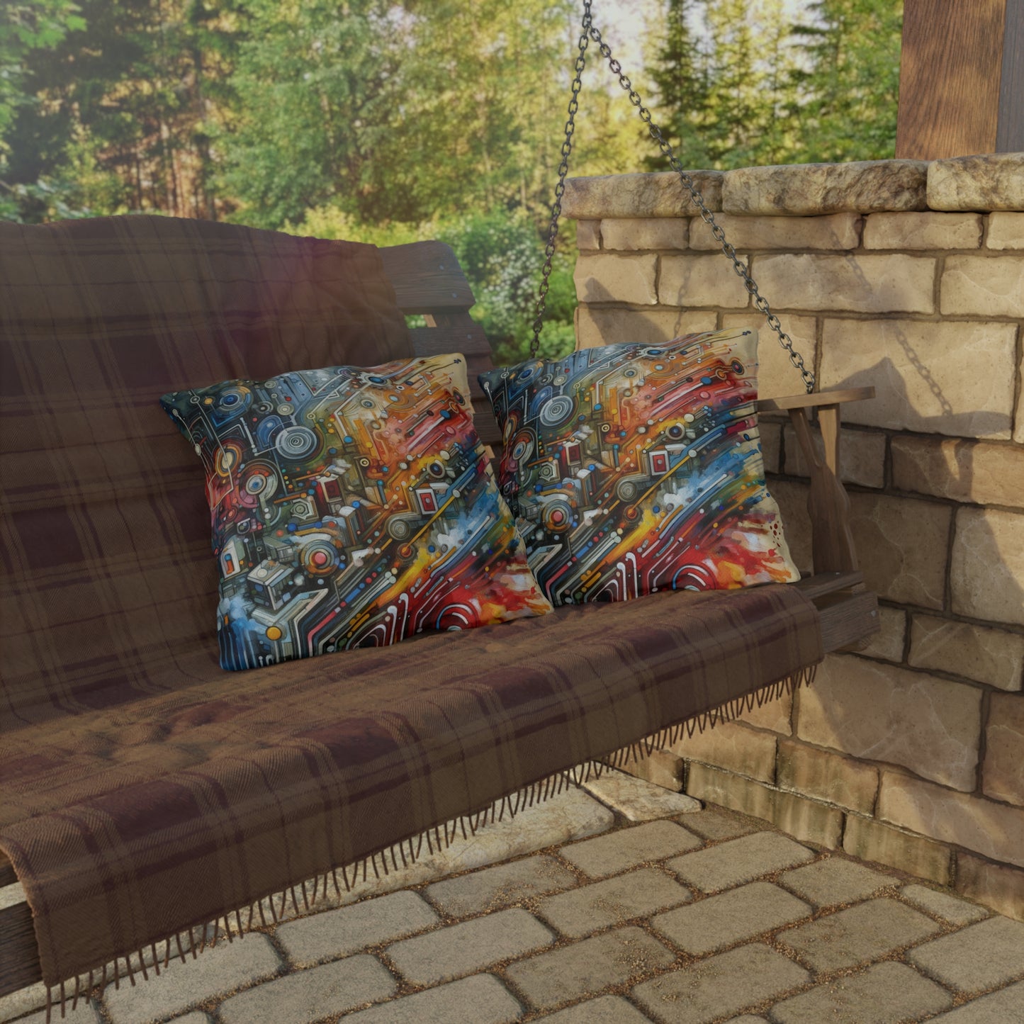 Beliefs Systems Intersection Outdoor Pillows