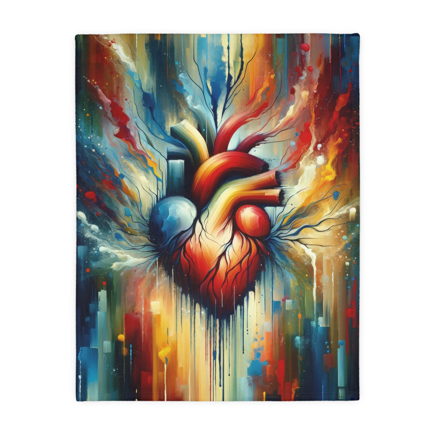 Humanity Heart Unveiled Velveteen Microfiber Blanket (Two-sided print)
