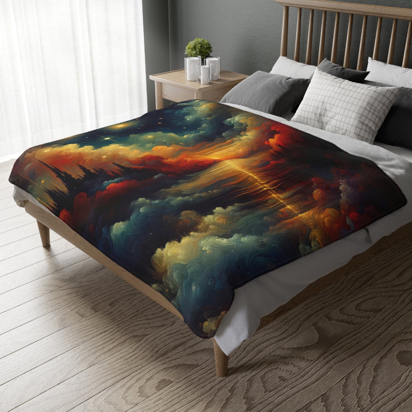 Twilight Velvet Transition Velveteen Microfiber Blanket (Two-sided print)