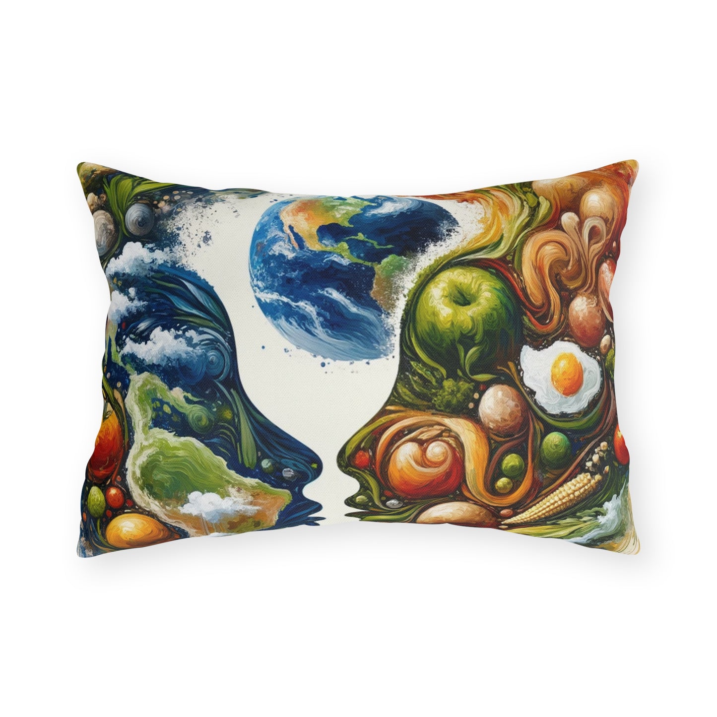 Earthly Dialogue Feast Outdoor Pillows