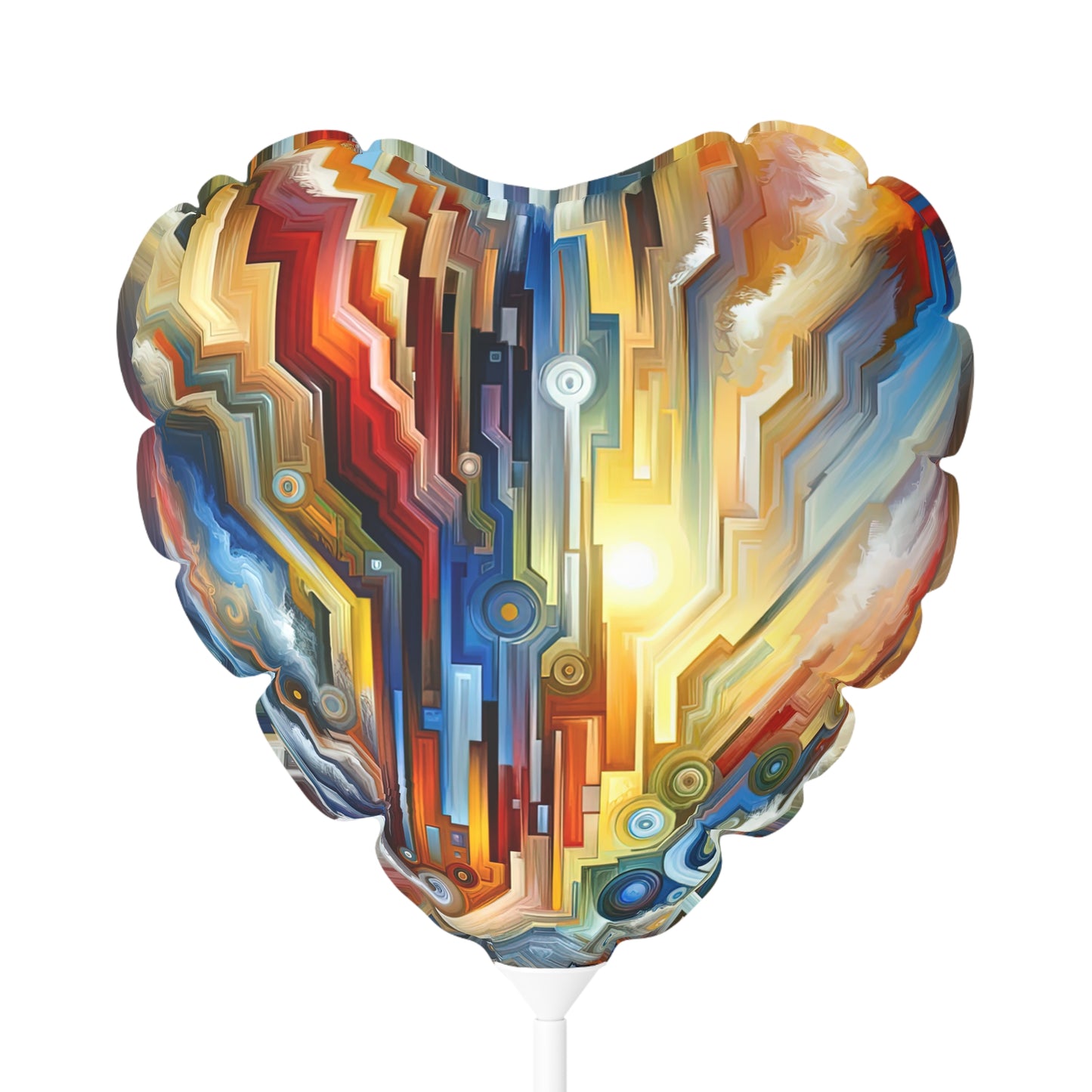 Unity Abstract Vibrancy Balloon (Round and Heart-shaped), 11"