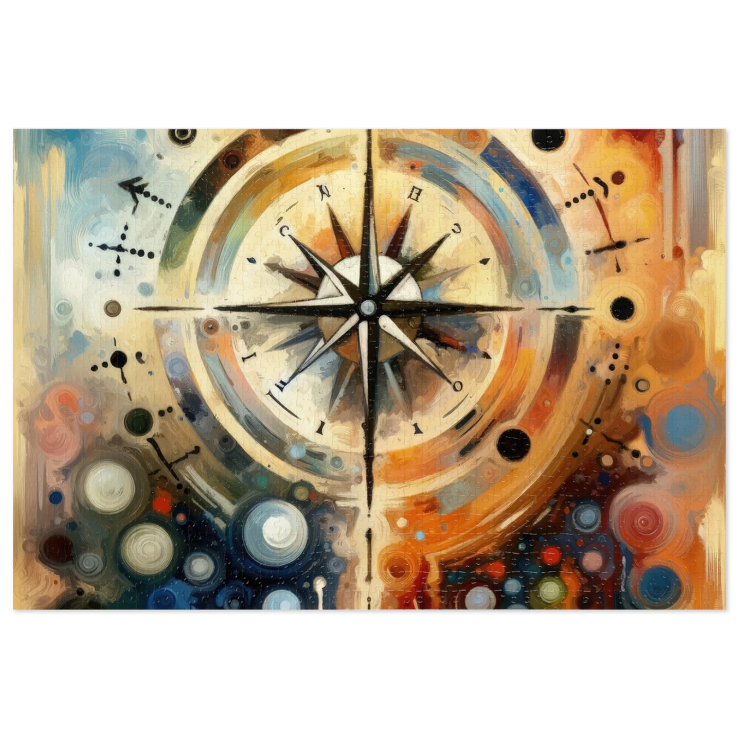 Guidance Abstract Compass Jigsaw Puzzle (30, 110, 252, 500,1000-Piece)
