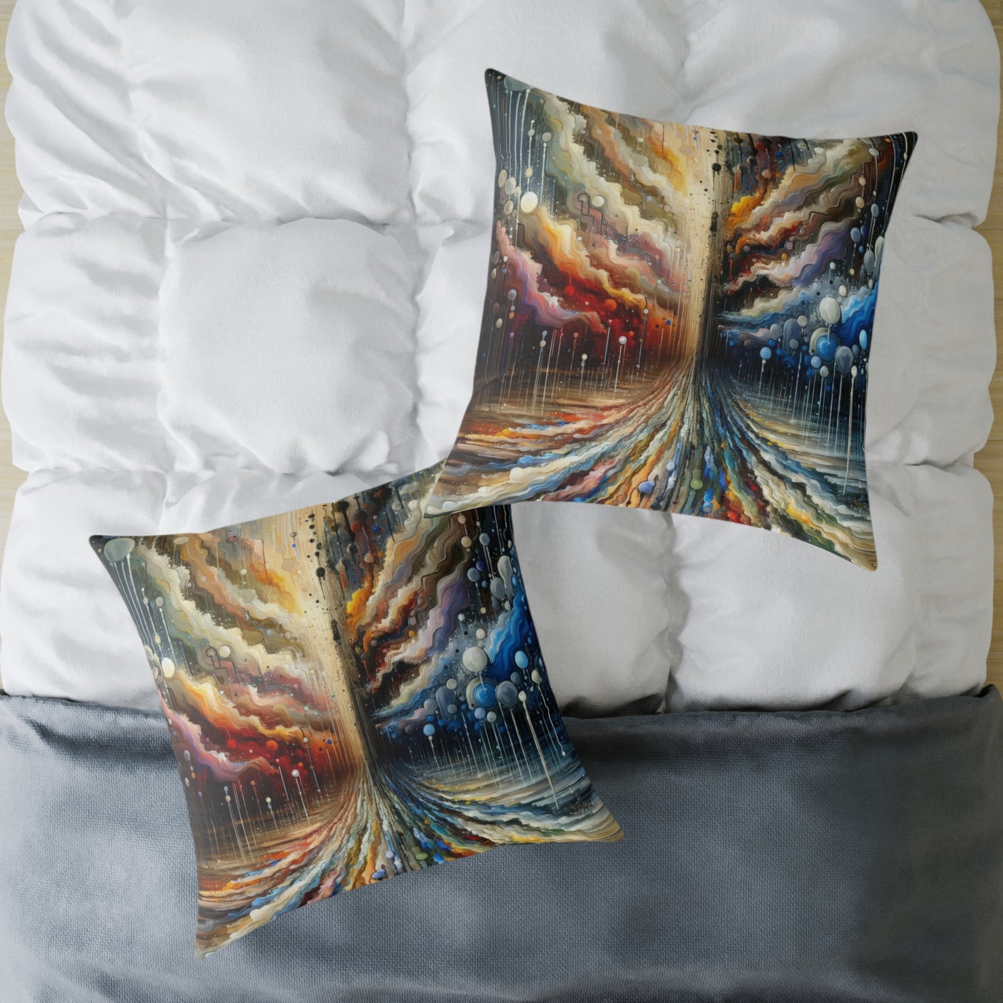 Linguistic Resonance Cascade Spun Polyester Pillow