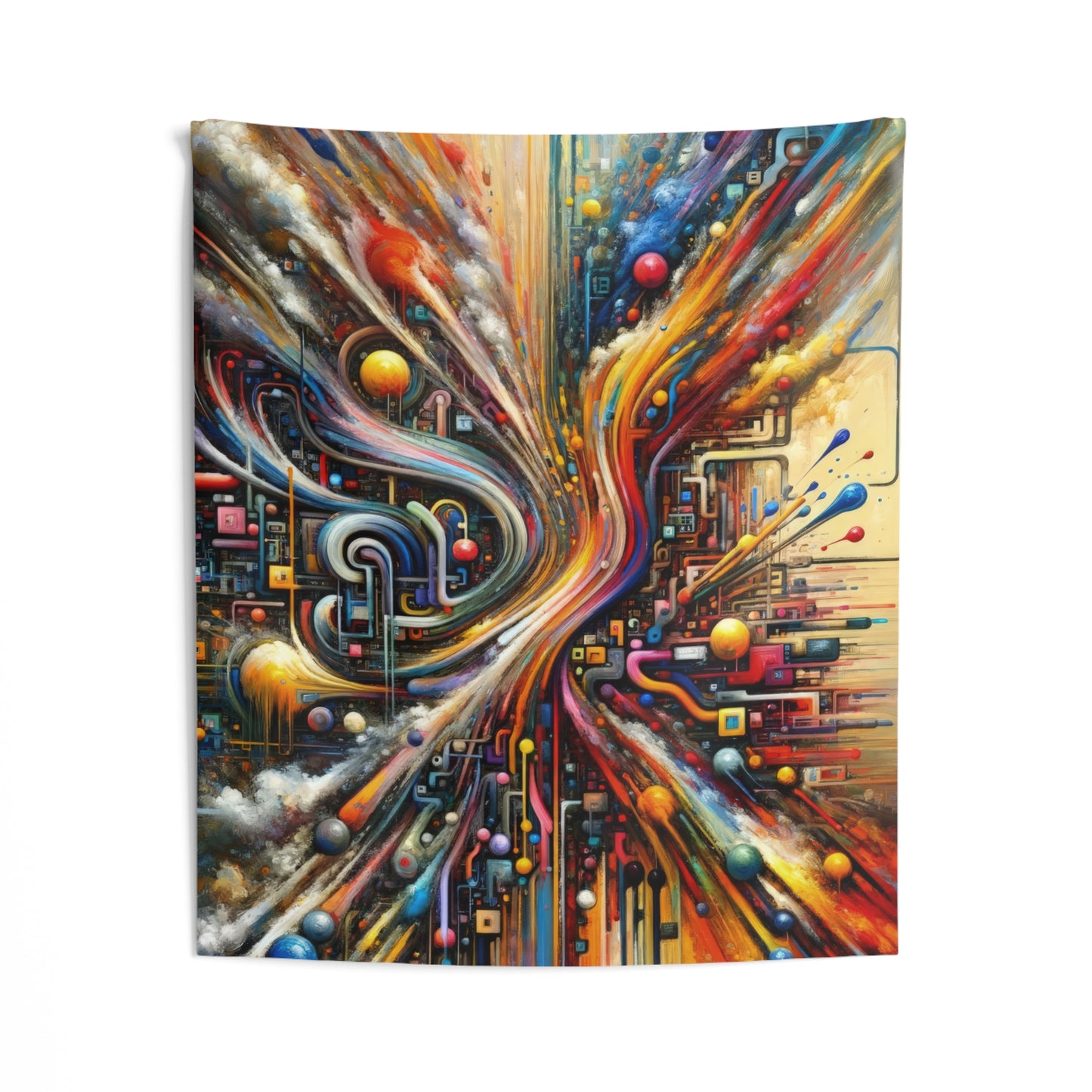 Information Bottleneck Cascade Indoor Wall Tapestries