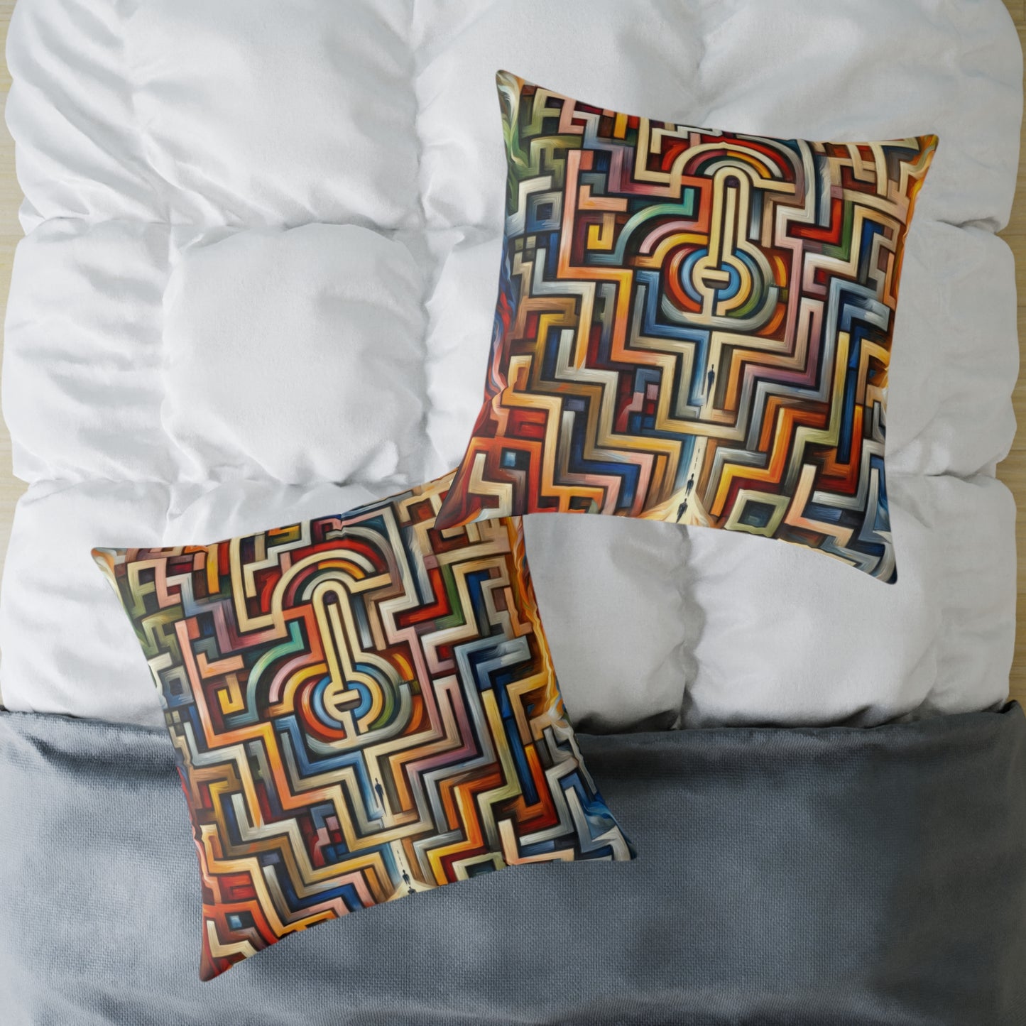 Labyrinthine Love Choices Spun Polyester Pillow