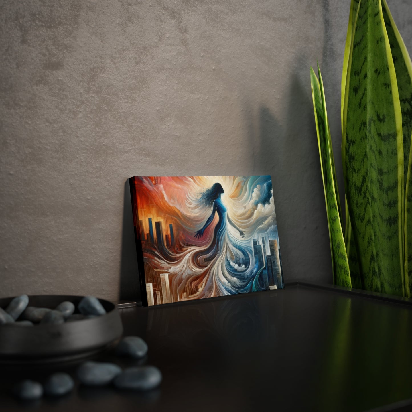 Transformative Tachism Emergence Canvas Photo Tile