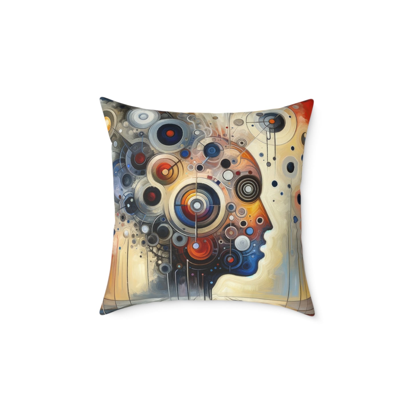 Mindful Tachism Engagement Spun Polyester Pillow