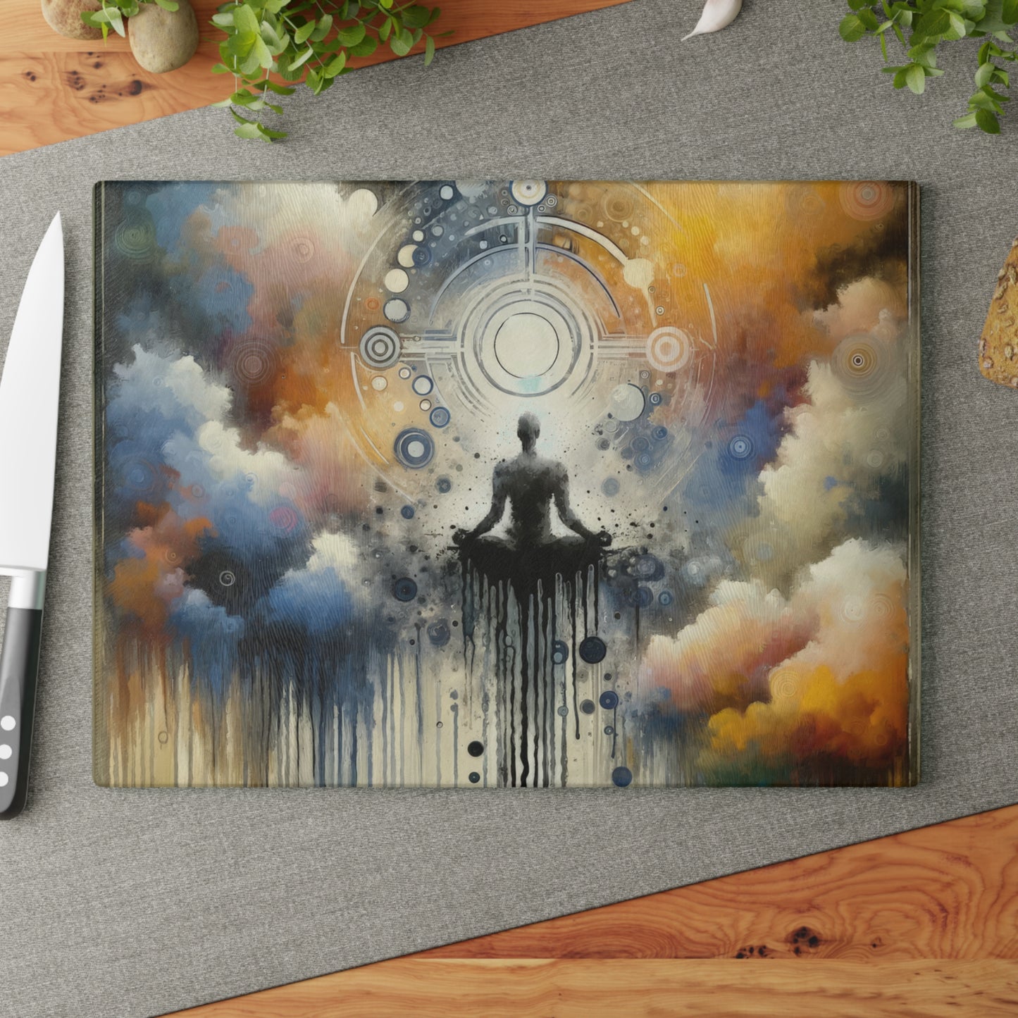 Mindful Transformation Profundity Glass Cutting Board