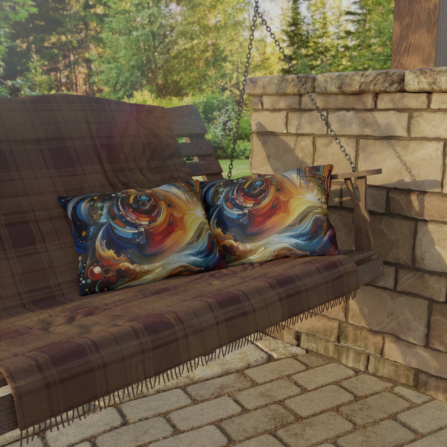 Ritualistic Growth Symphony Outdoor Pillows