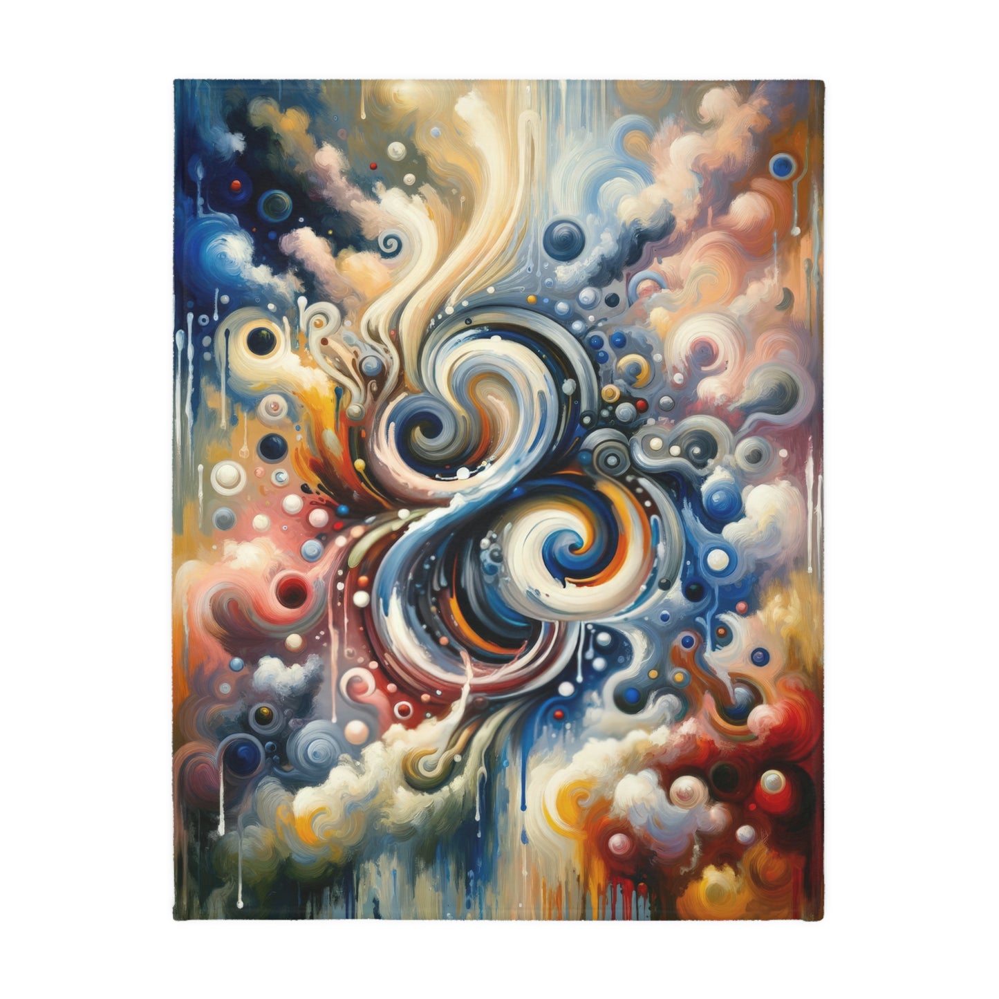 Paradoxical Embrace Tachism Velveteen Microfiber Blanket (Two-sided print)
