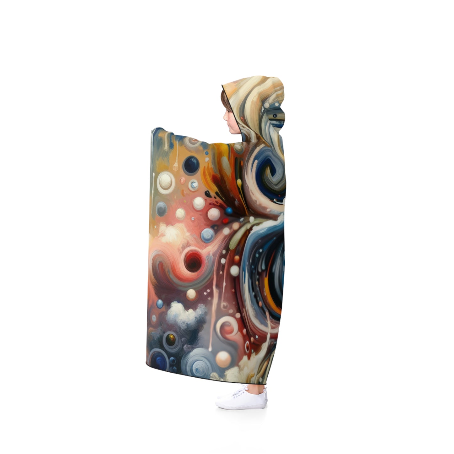 Paradoxical Embrace Tachism Hooded Blanket