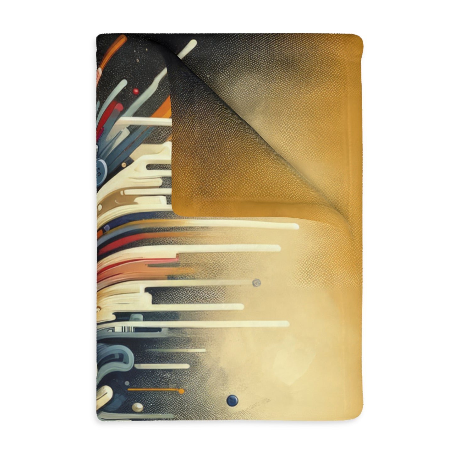 Abstract Financial Flux Velveteen Microfiber Blanket (Two-sided print)