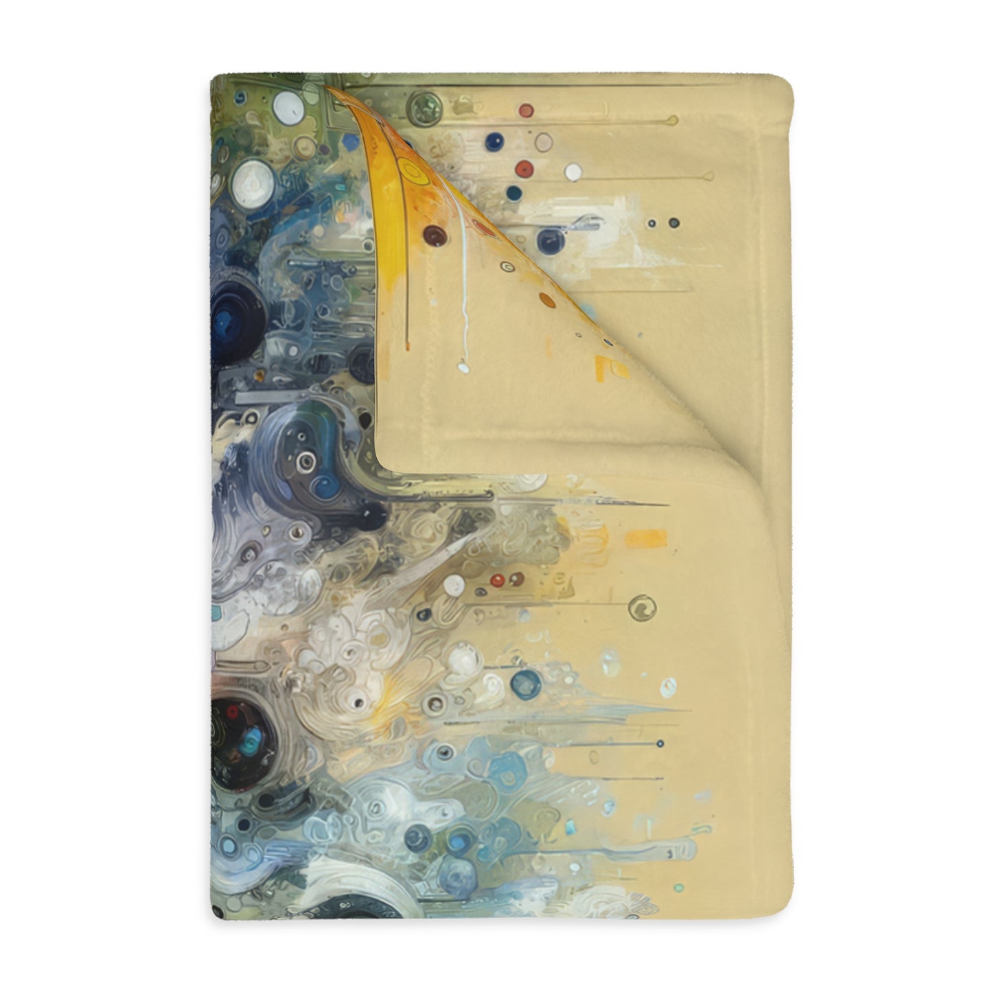 Perception Mosaic Abstract Velveteen Microfiber Blanket (Two-sided print)