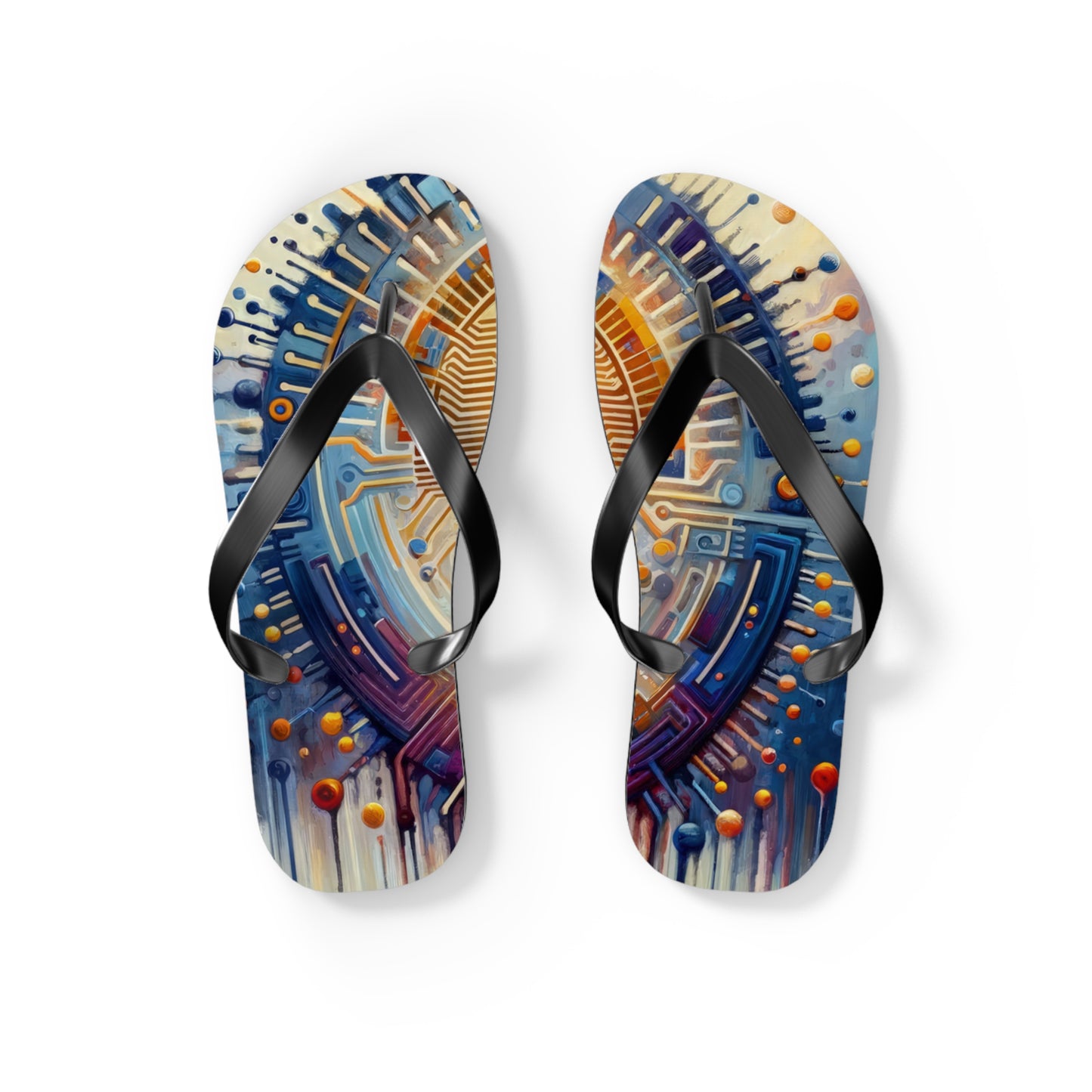 Meditative Technological Fusion Flip Flops