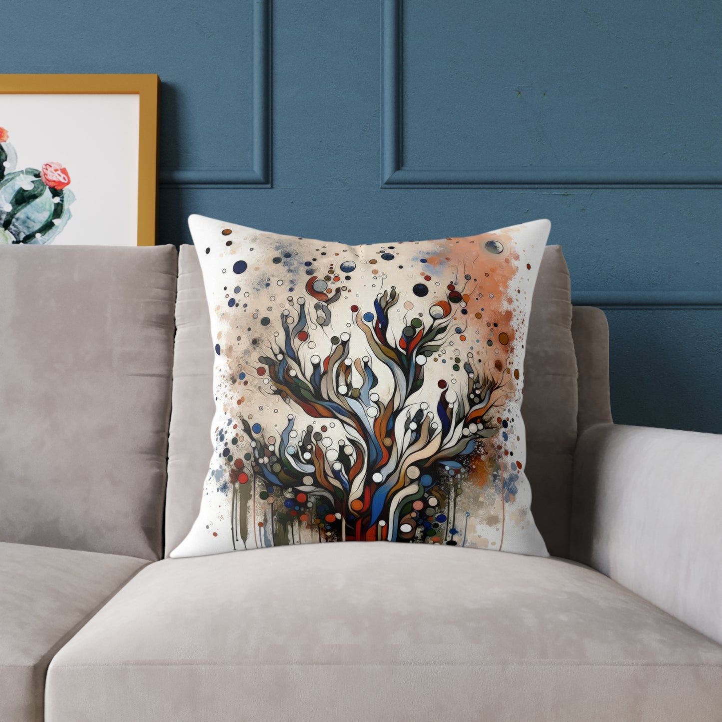 Intentional Unity Splashes Spun Polyester Pillow