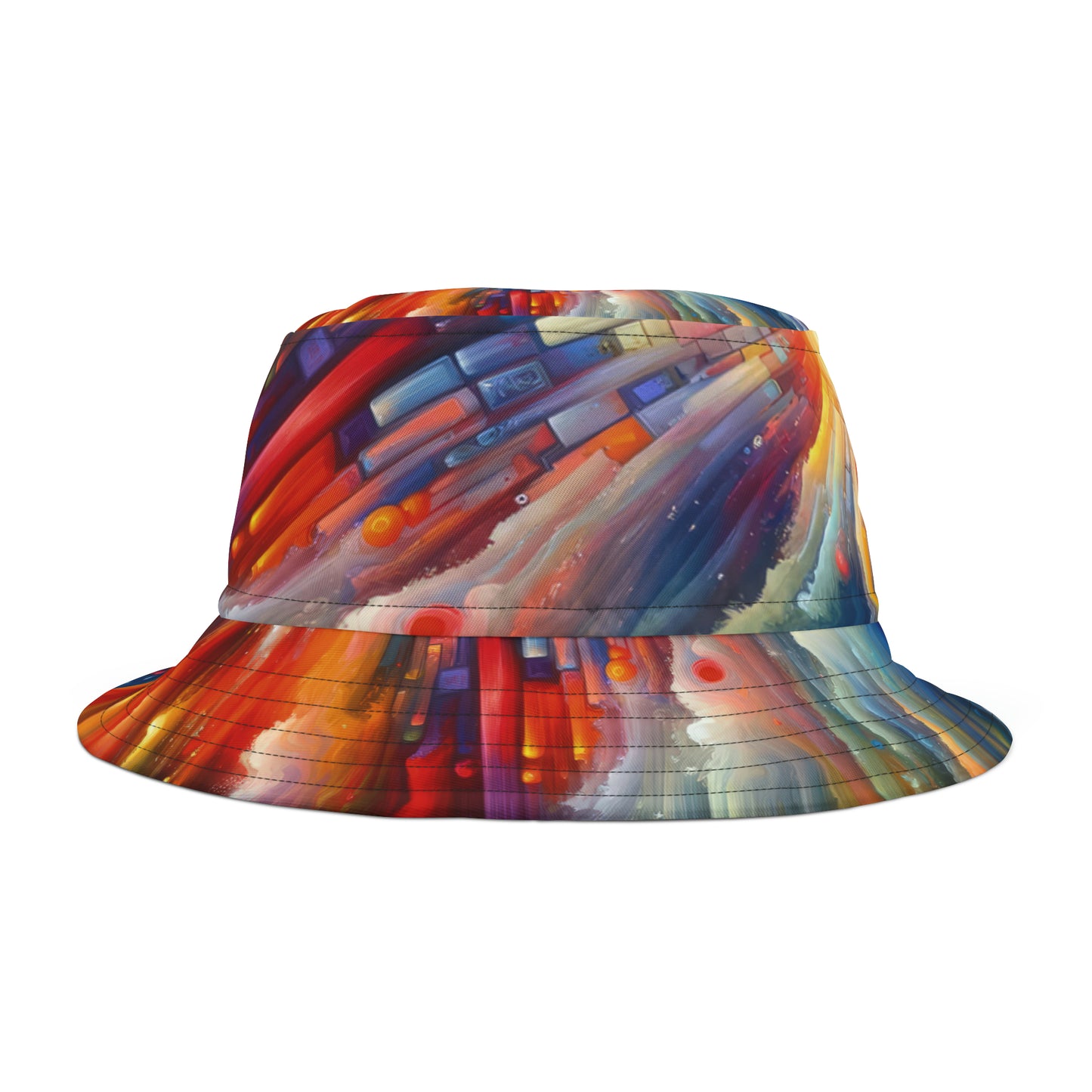 Kaleidoscopic Tachism Breath Bucket Hat (AOP)