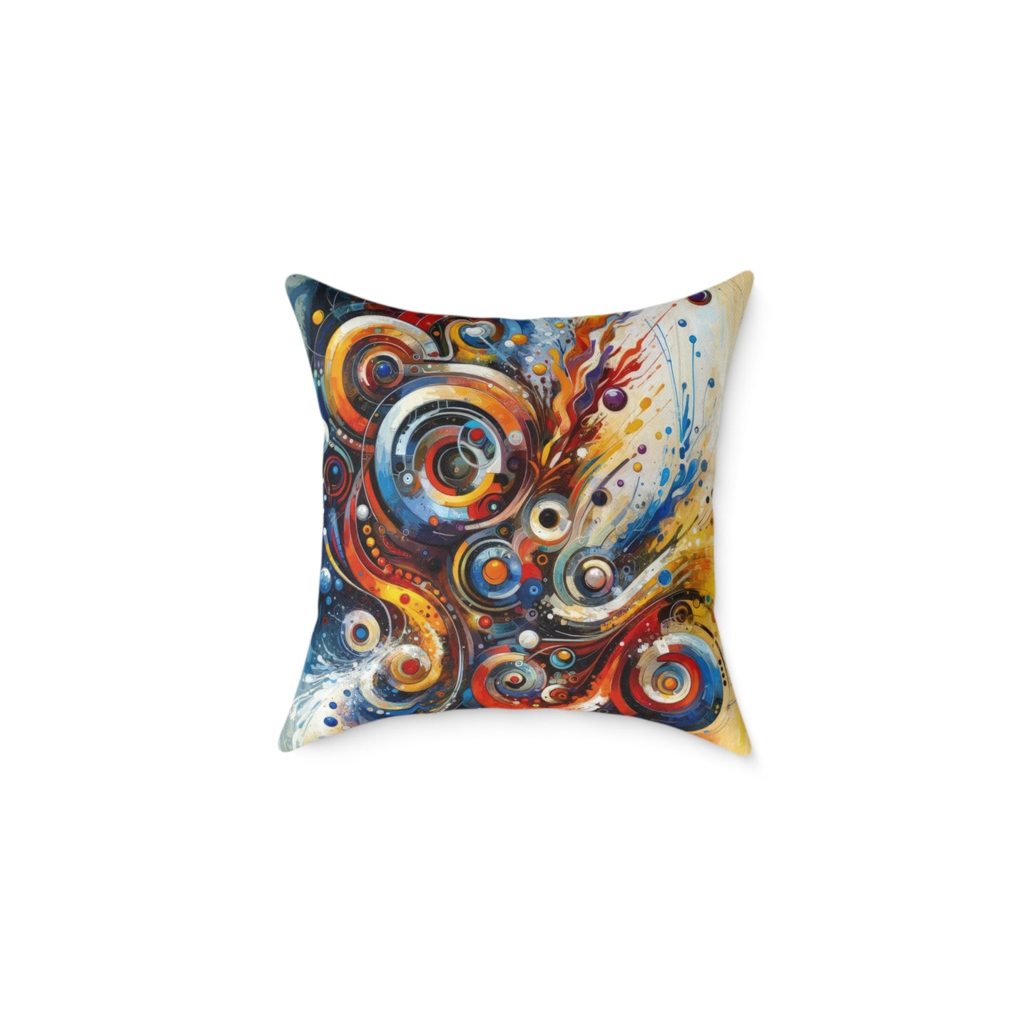 Harmonic Abstract Synergy Spun Polyester Pillow