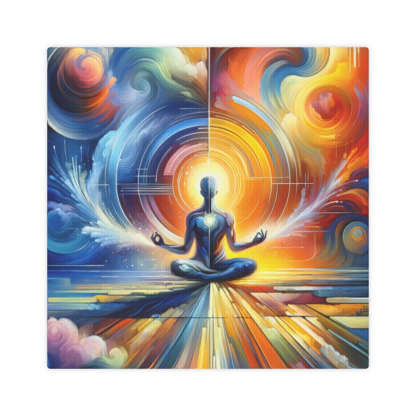 Techno Spiritual Synthesis Canvas Photo Tile
