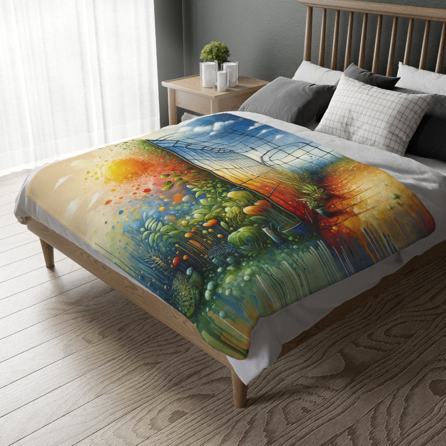 Greenhouse Digital Genesis Velveteen Microfiber Blanket (Two-sided print)